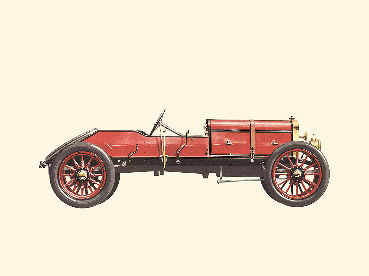 1908 Austin 100 HP GP - Illustrated by Pierre Dumont