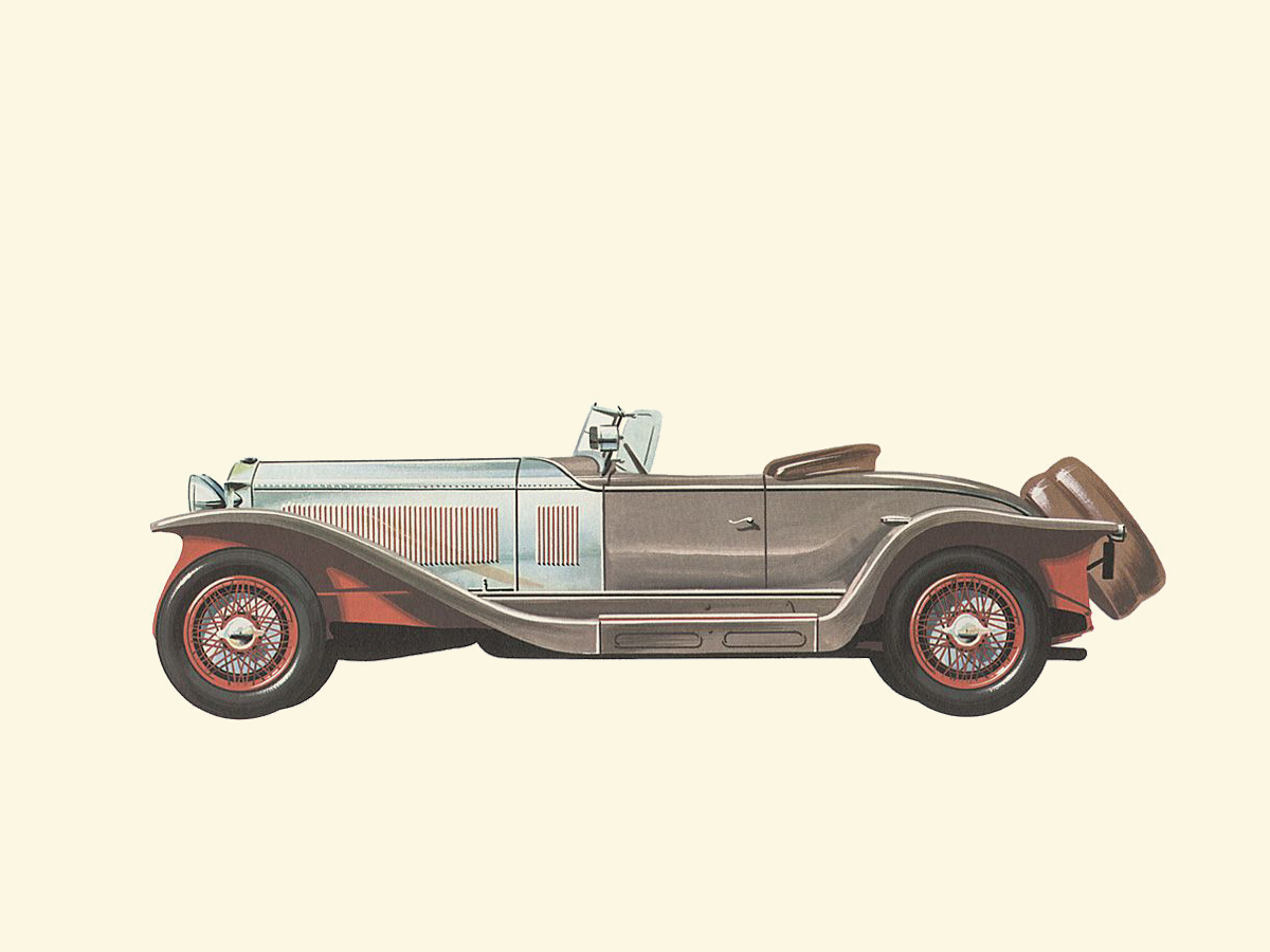 1927 Isotta Fraschini Tipo 8A Spinto Castagna - Illustrated by Pierre Dumont