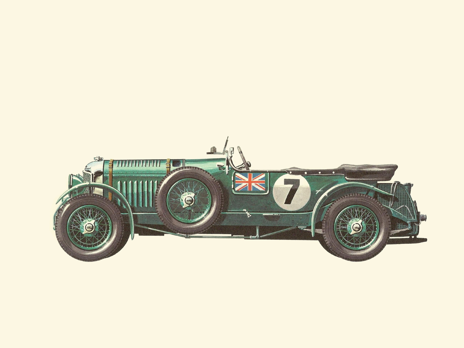 1929–1930 Bentley 4½-Litre Supercharged - Illustrated by Pierre Dumont