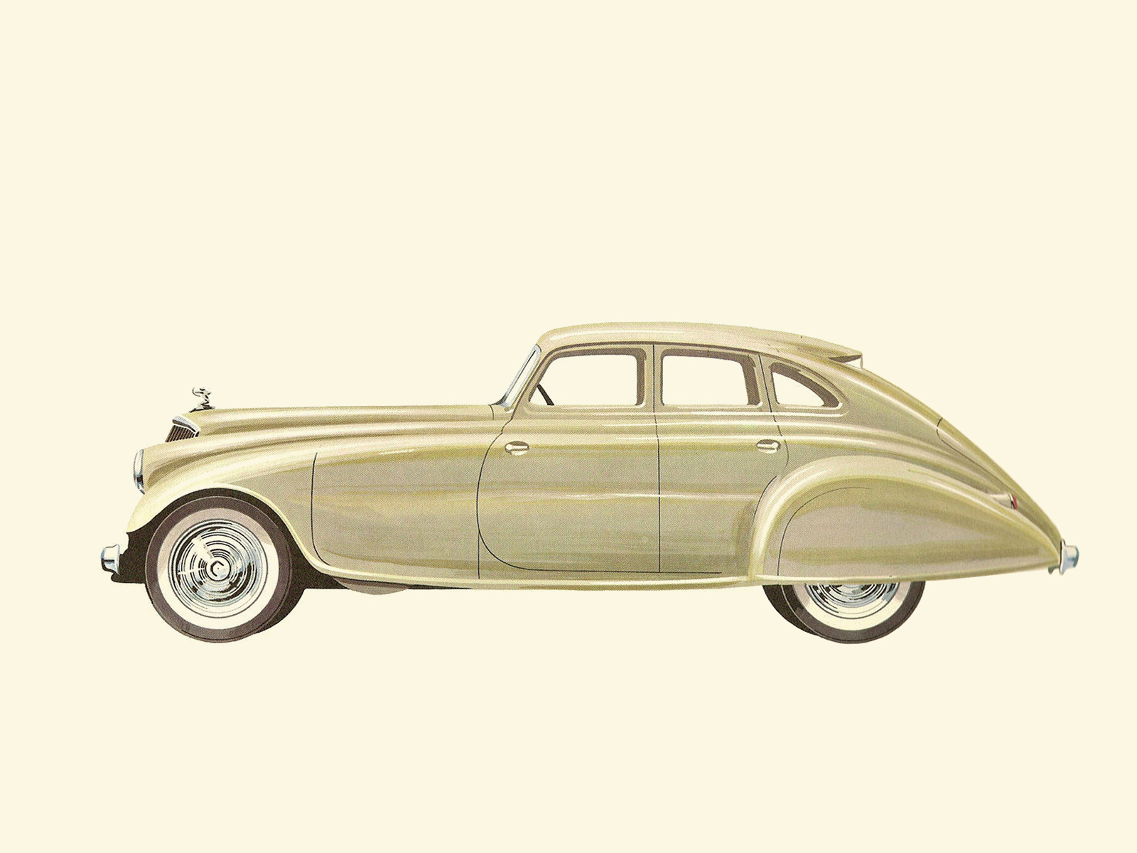 1933 Pierce-Arrow V-12 'Silver-Arrow' - Illustrated by Pierre Dumont