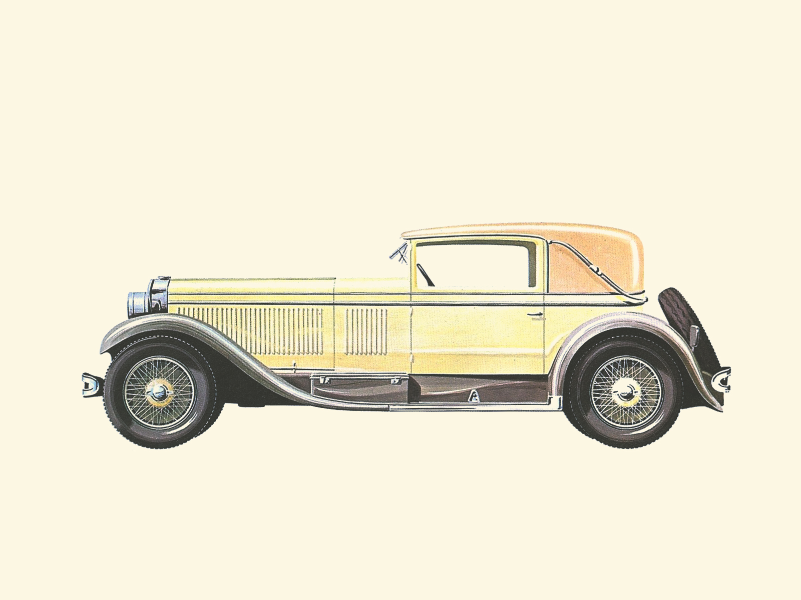 1929 Isotta Fraschini Tipo 8A - Illustrated by Pierre Dumont