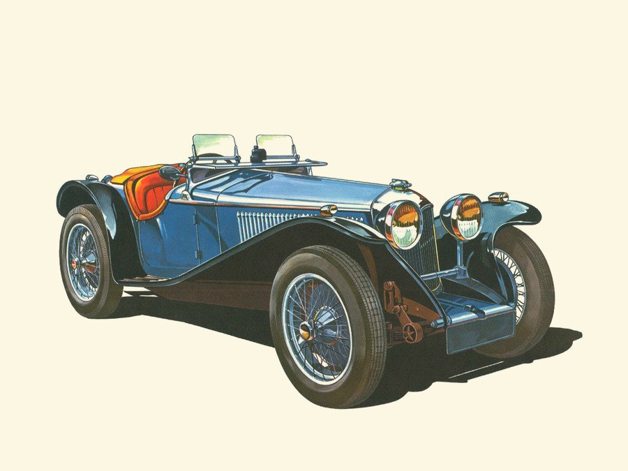 1933 Riley 1100 'Imp' - Illustrated by Klaus Bürgle