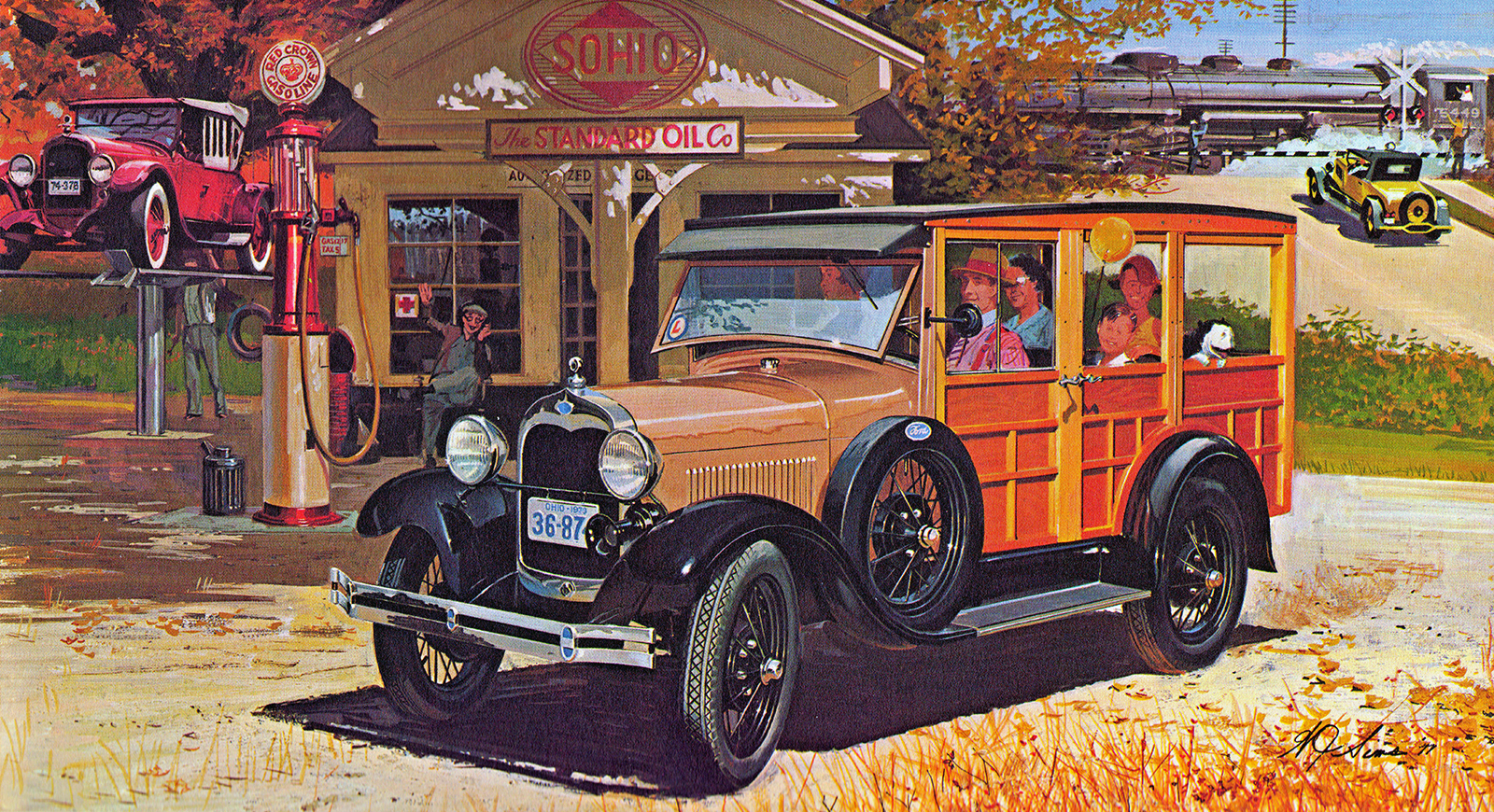 1929 Ford Model A Station Wagon: Illustrated by William J. Sims