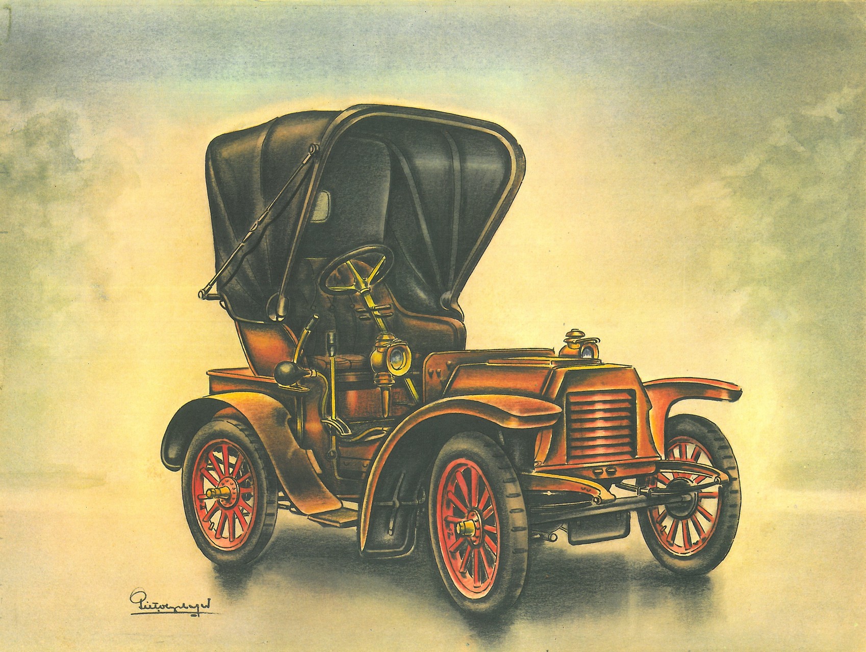 1904 Armstrong-Siddely 6 HP: Illustrated by Piet Olyslager