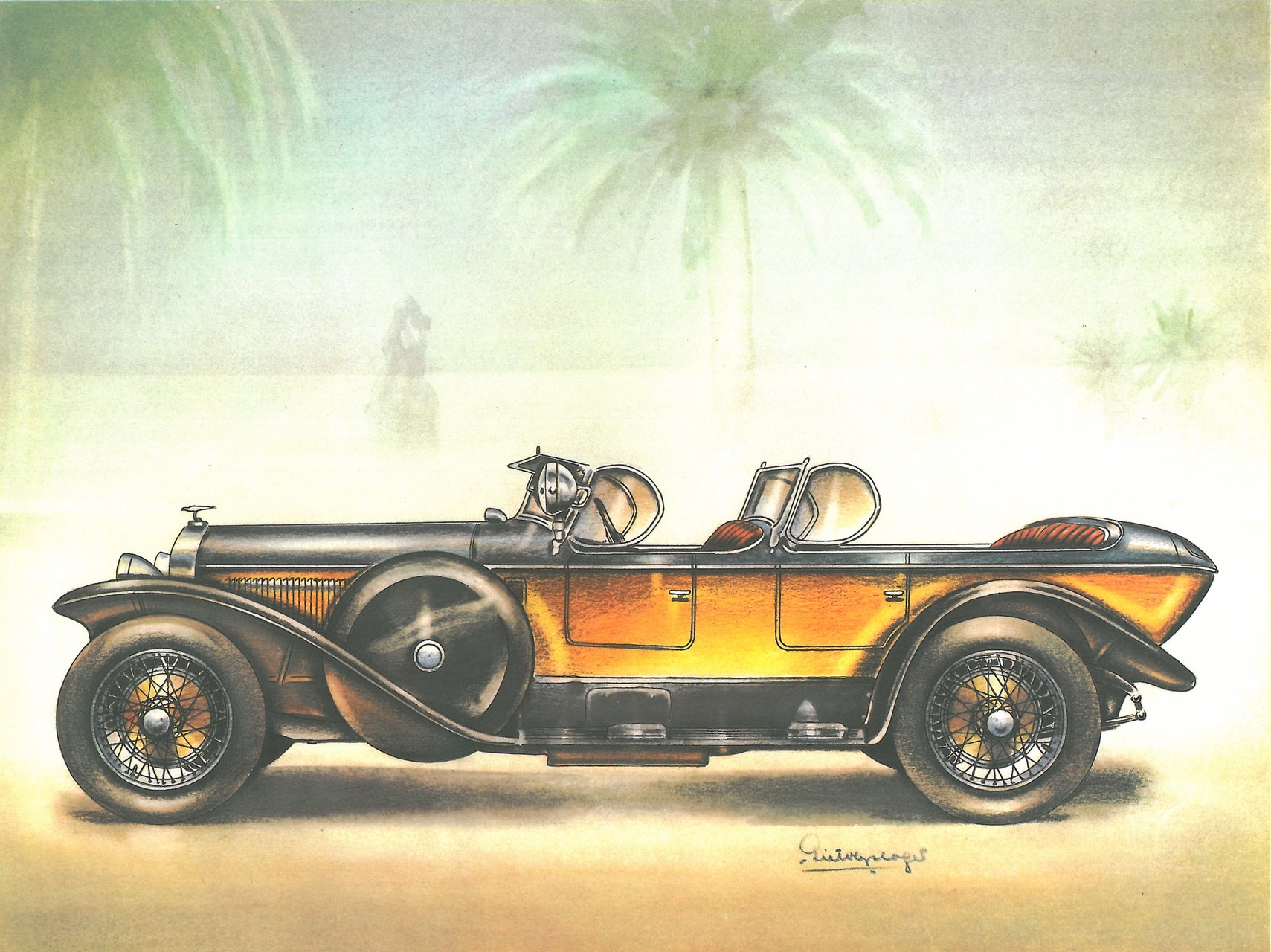 1928 Isotta Fraschini: Illustrated by Piet Olyslager
