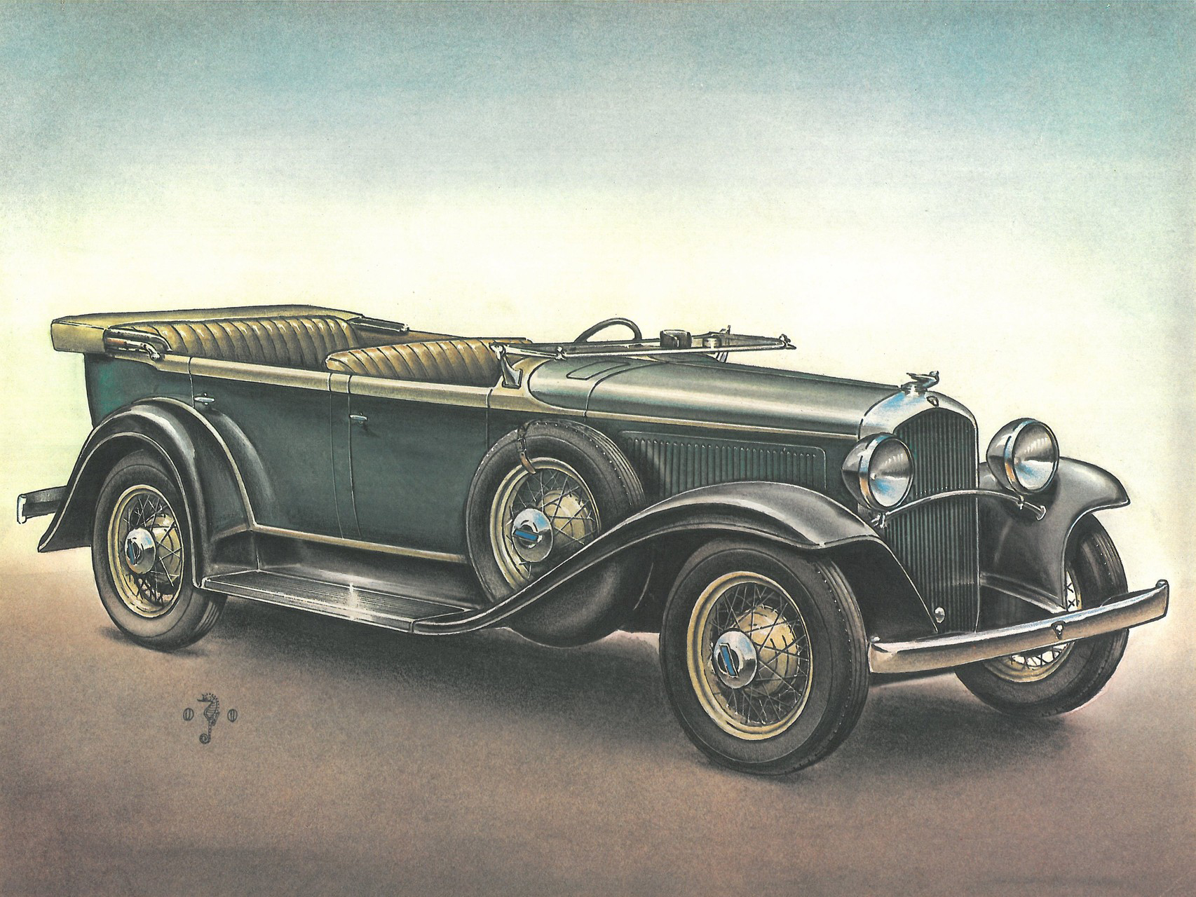 1931 Plymouth PA Phaeton: Illustrated by Piet Olyslager