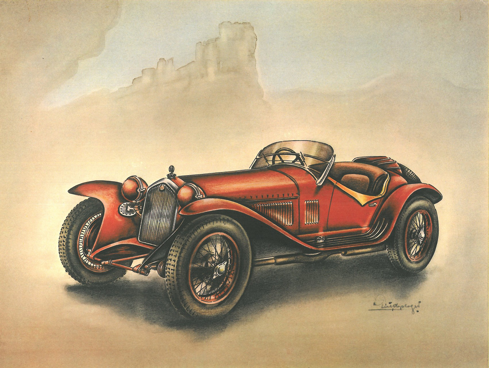 1932 Alfa Romeo 8C 2300: Illustrated by Piet Olyslager