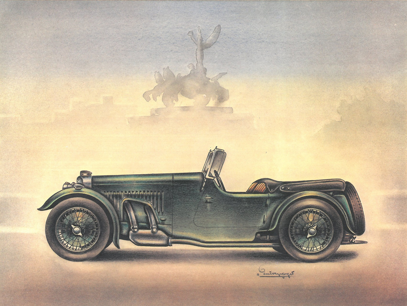 1933 Aston Martin Le Mans 1½-Litre: Illustrated by Piet Olyslager