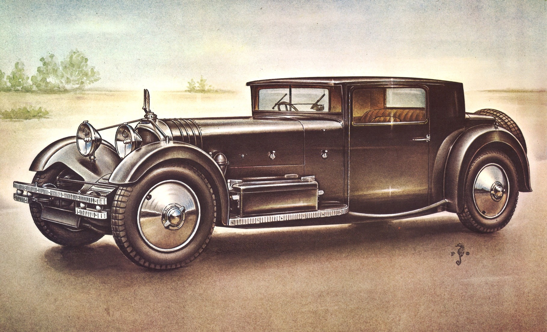 1930 Voisin C20 Surbaissé Coupé: Illustrated by Piet Olyslager