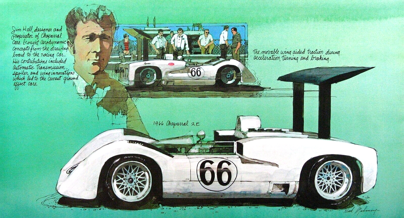 1966 Chaparral 2E: Illustrated by Dick Mahoney