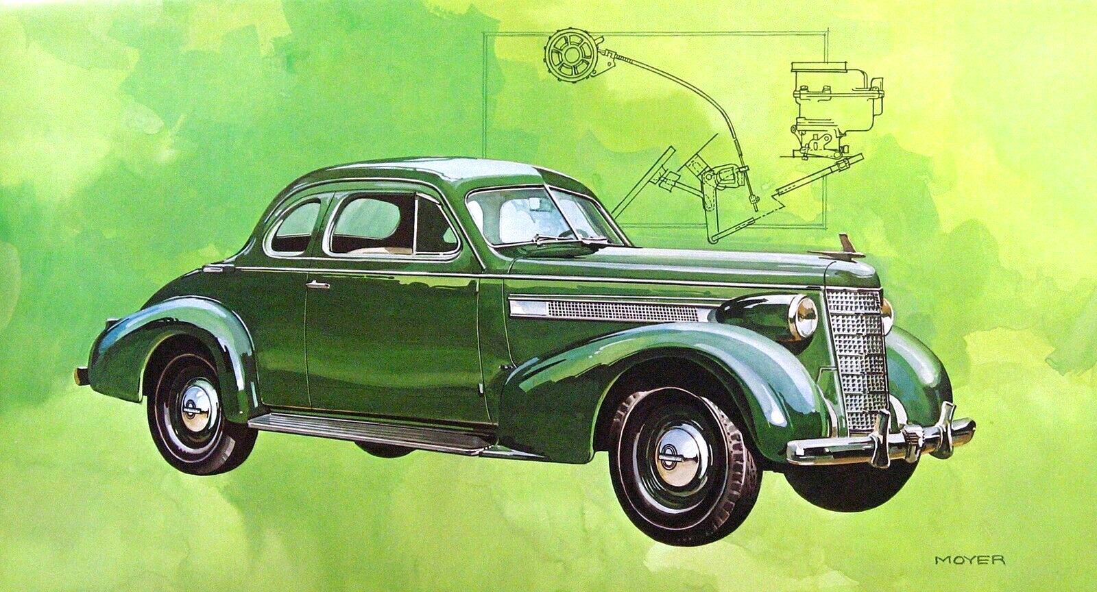 1937 Oldsmobile — First automatic transmission: Illustrated by Robert M. Moyer