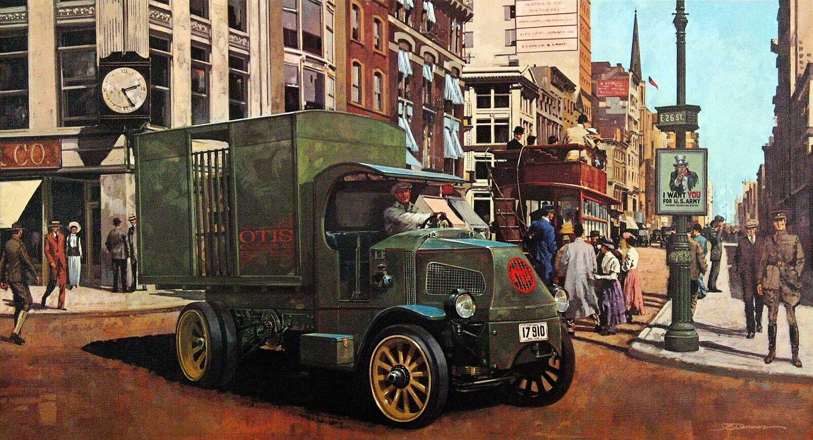 Moving Goods — 1916 Mack AC "Bulldog" Truck: Illustrated by James B. Deneen