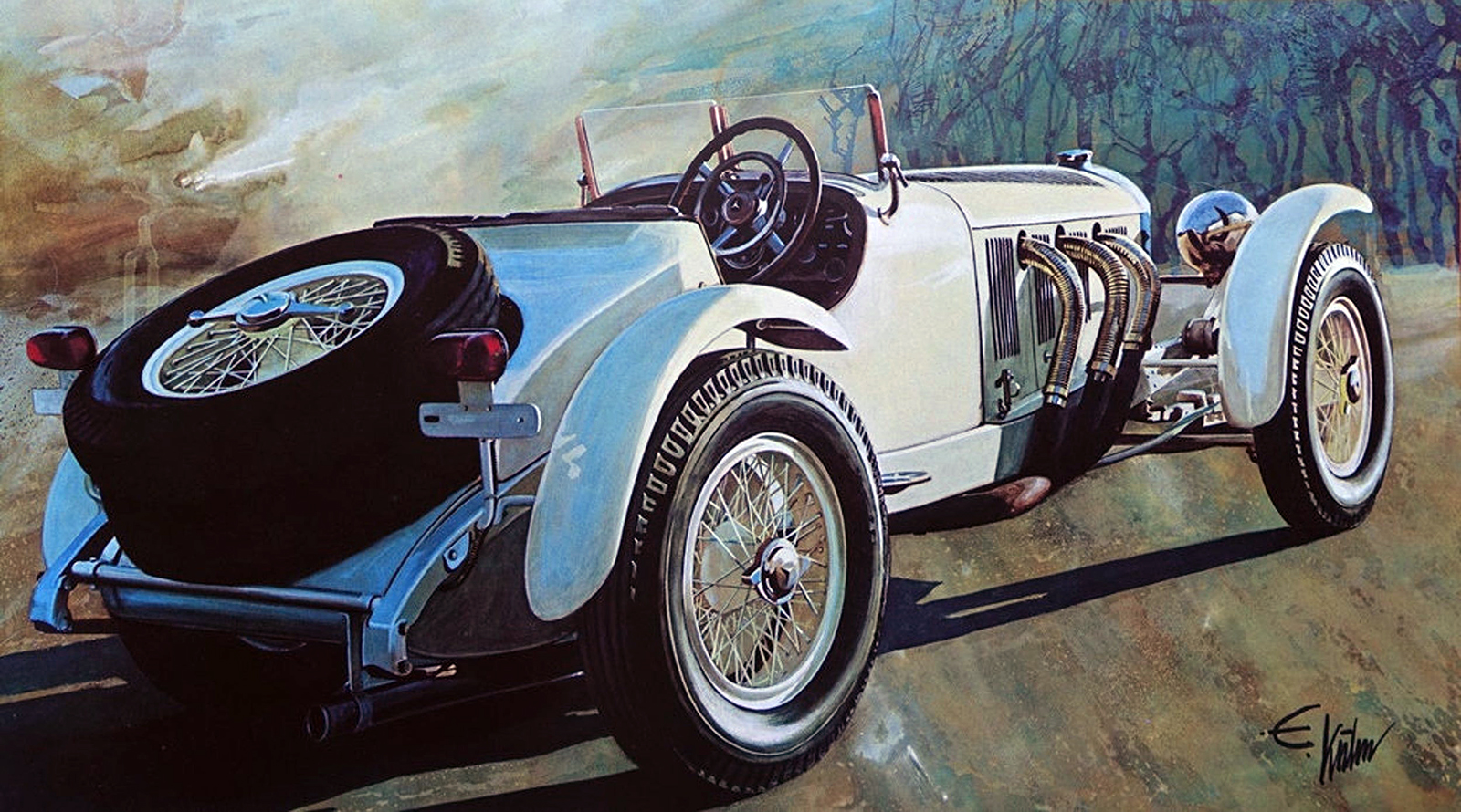 Mercedes-Benz SSK (1928): Illustrated by Edouard KÜHN