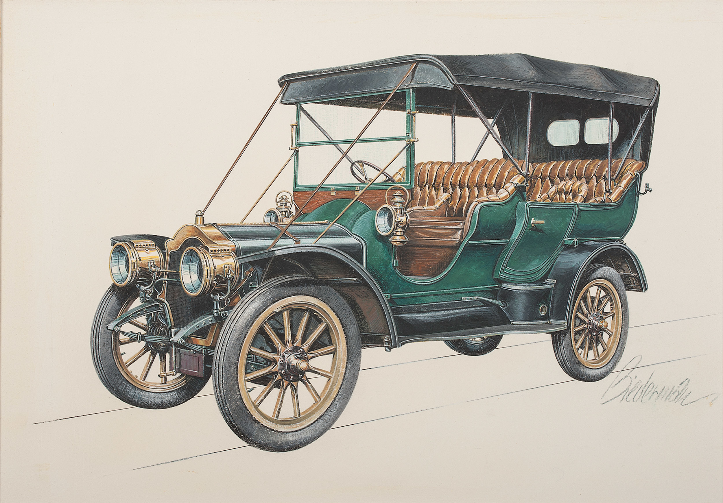 1907 Thomas Flyer 7-Passenger Touring: Illustrated by Jerome D. Biederman