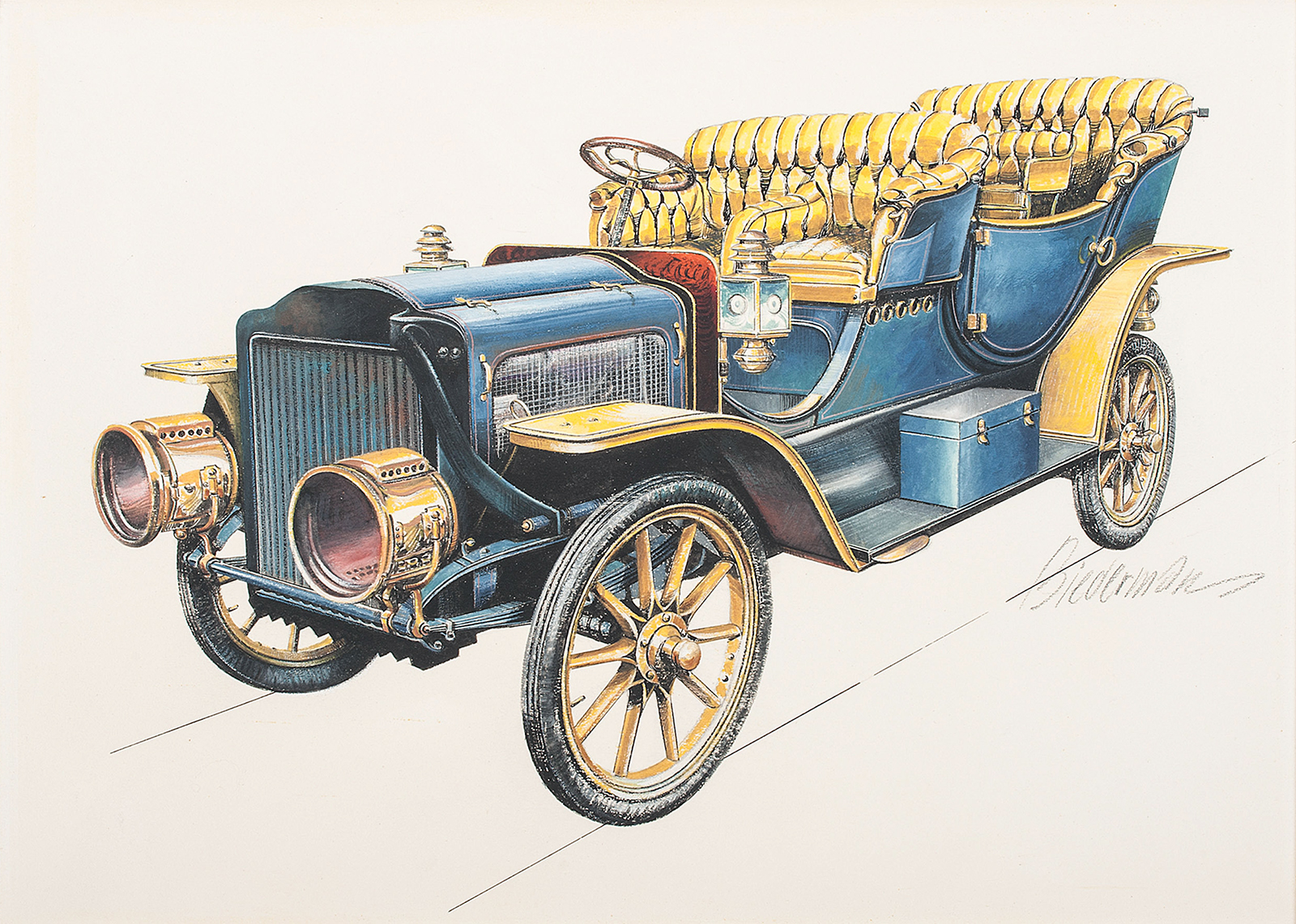 1907 White Steam Touring Car: Illustrated by Jerome D. Biederman