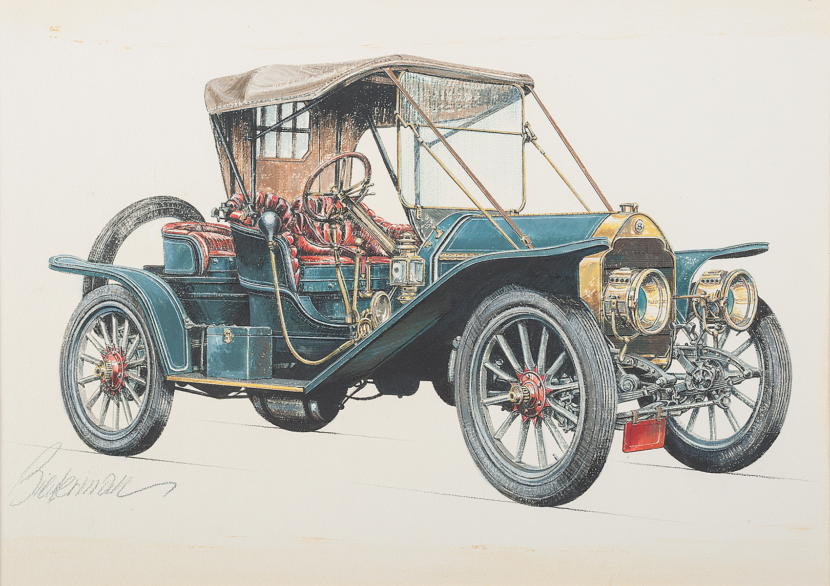 1910 Stoddard-Dayton Roadster: Illustrated by Jerome D. Biederman