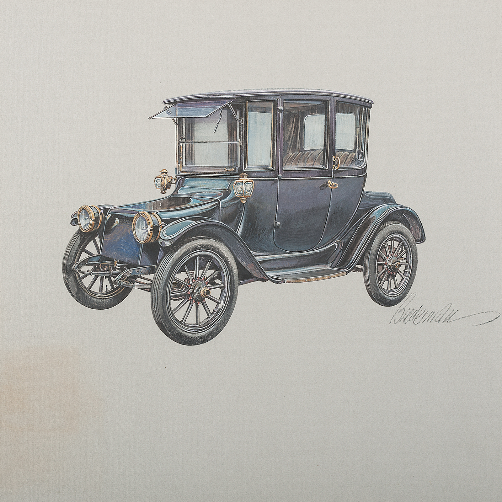 1917 Detroit Electric Opera Coupe: Illustrated by Jerome D. Biederman
