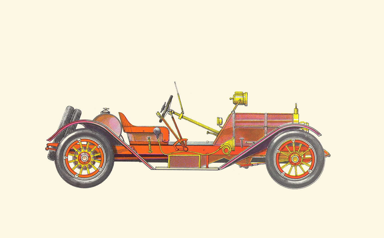 1914 Mercer 35 J: Illustrated by Horst Schleef