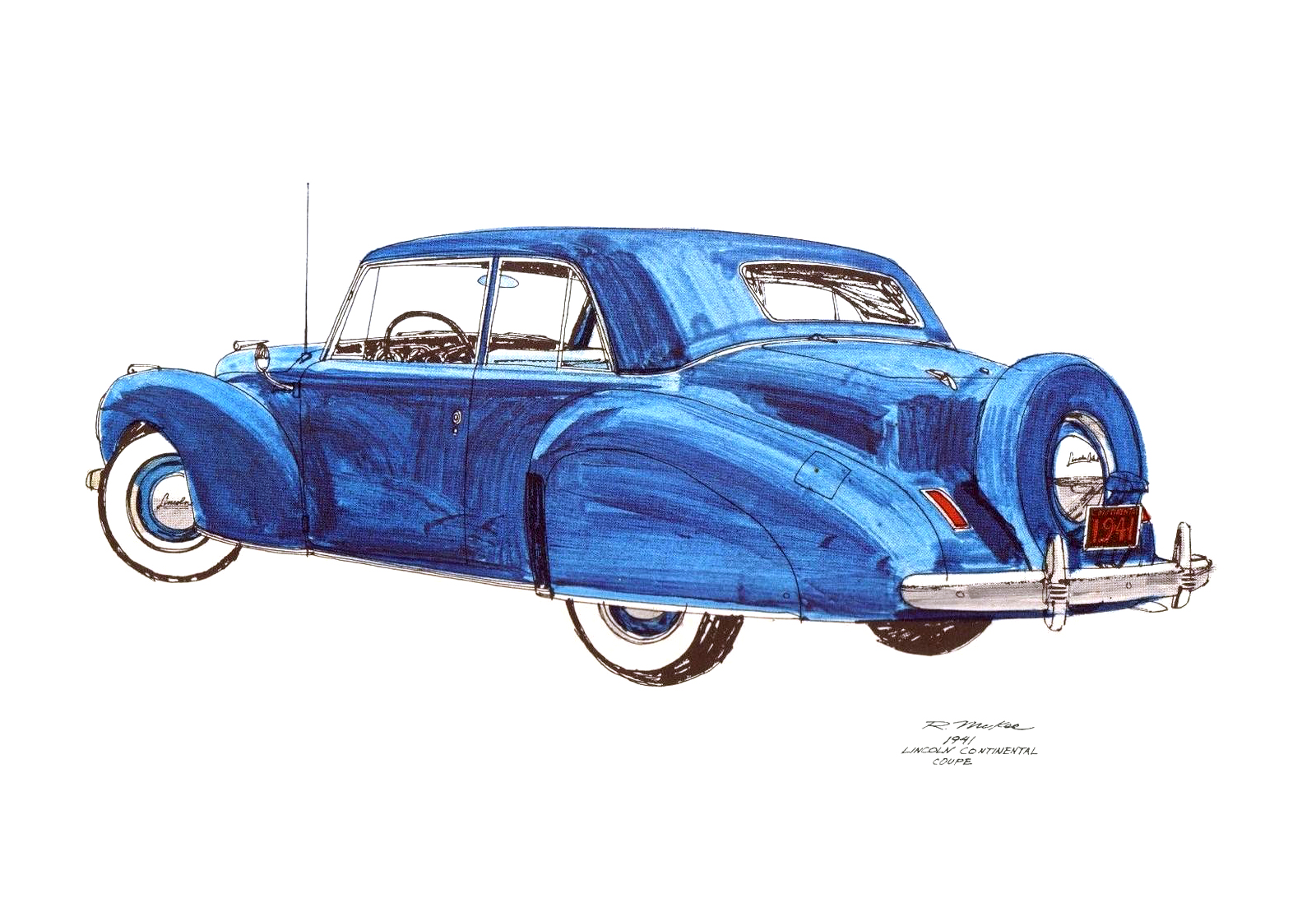1941 Lincoln Continental Coupe: Illustrated by Ron McKee