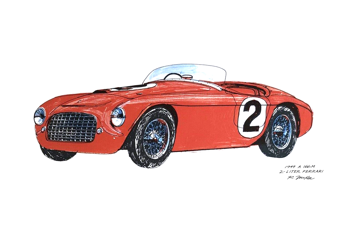 1949 Ferrari 166M 2-Liter: Illustrated by Ron McKee