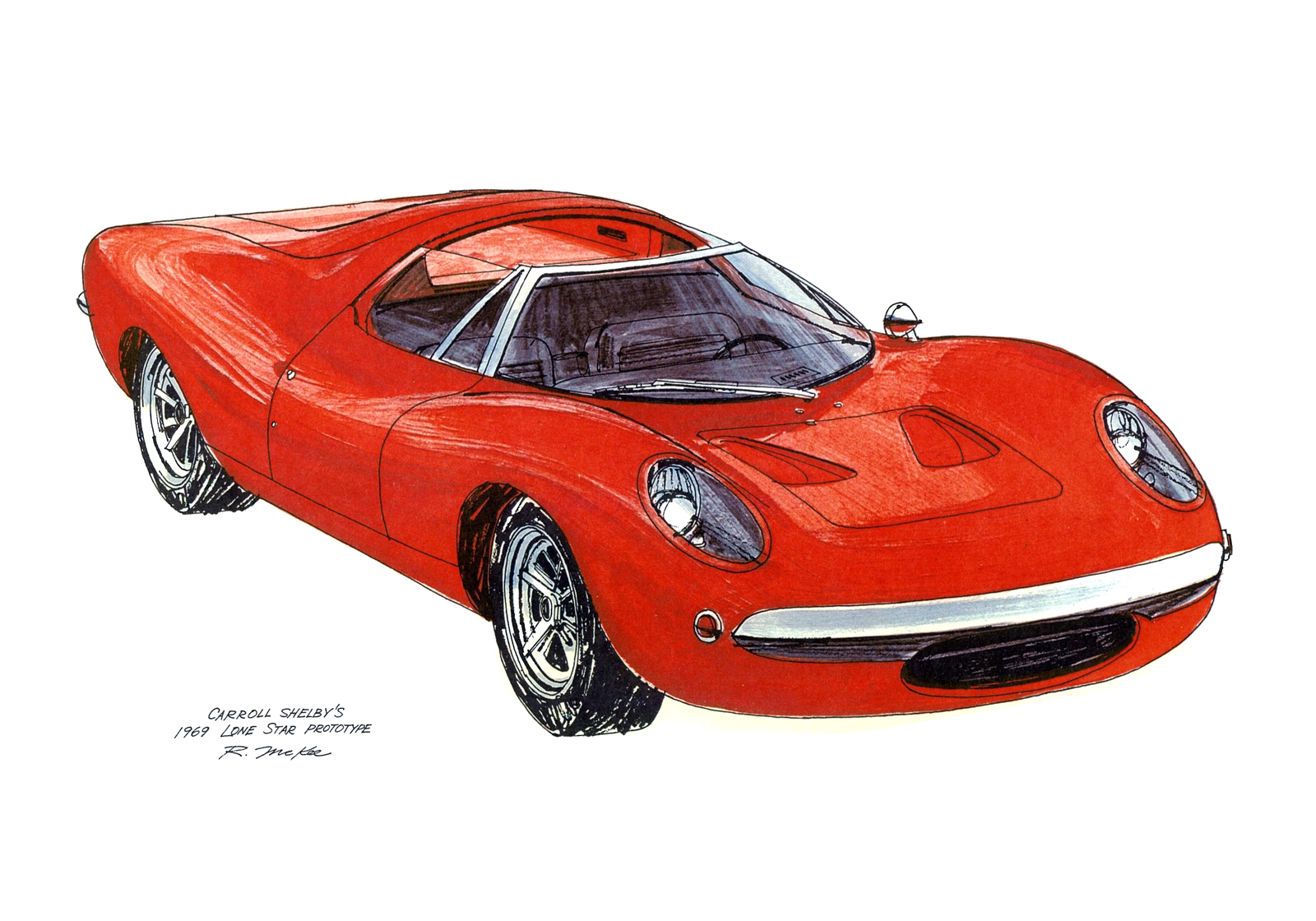 Carroll Shelby's 1969 Lone Star Cobra III Prototype: Illustrated by Ron McKee