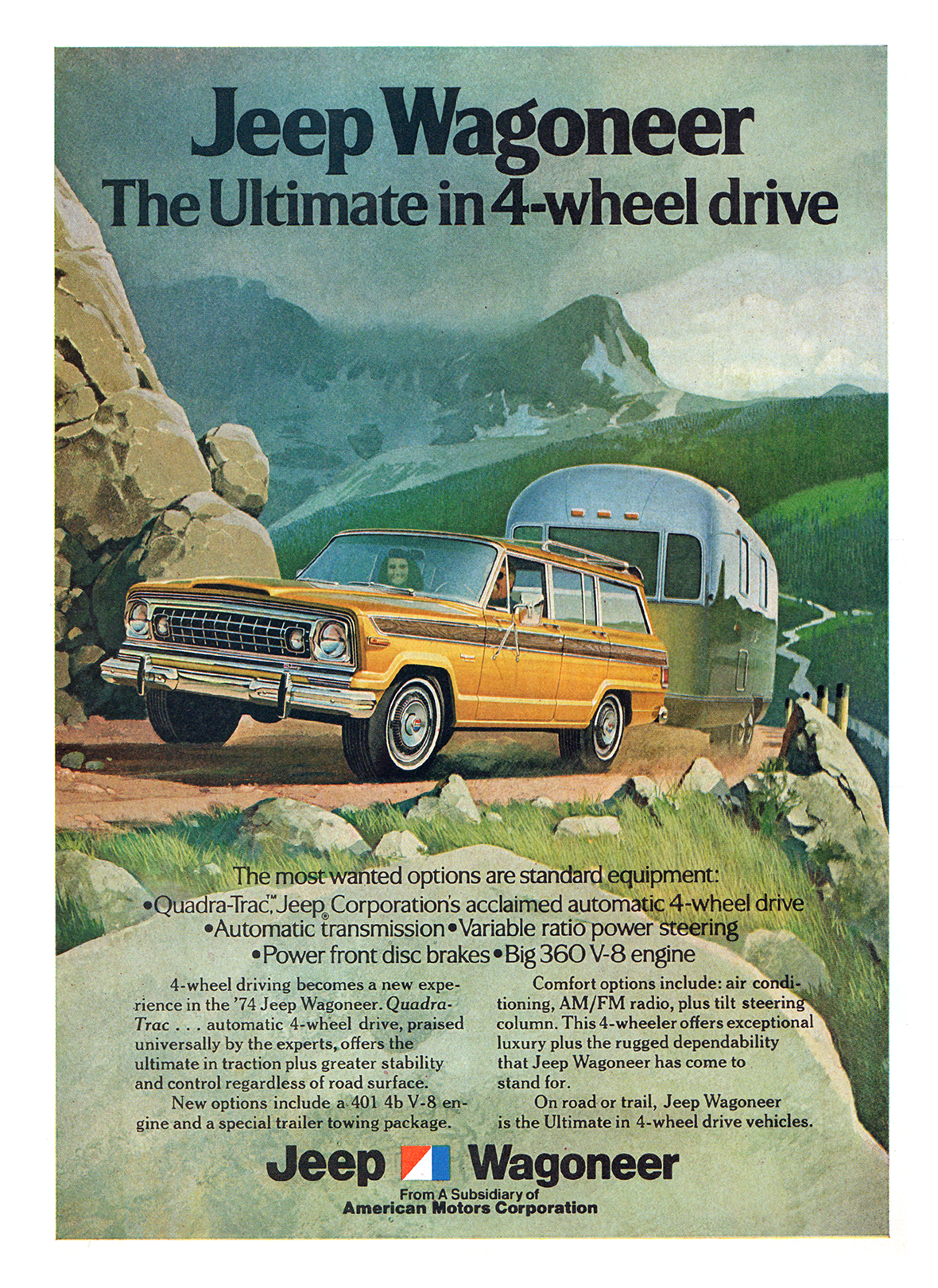 '74 Jeep Wagoneer Ad (November, 1973) – The Ultimate in 4-wheel drive