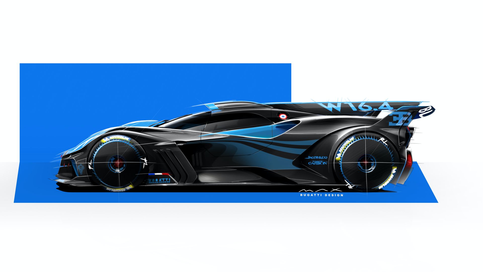 Bugatti Bolide (2020) – Design sketch