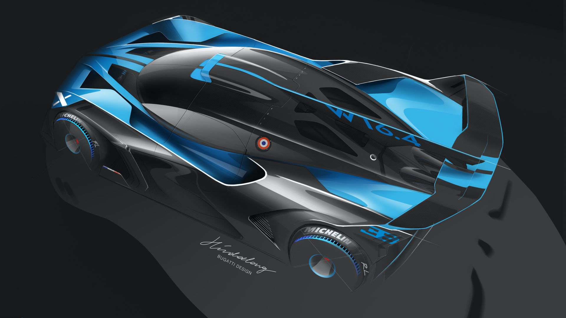 Bugatti Bolide (2020) – Design sketch