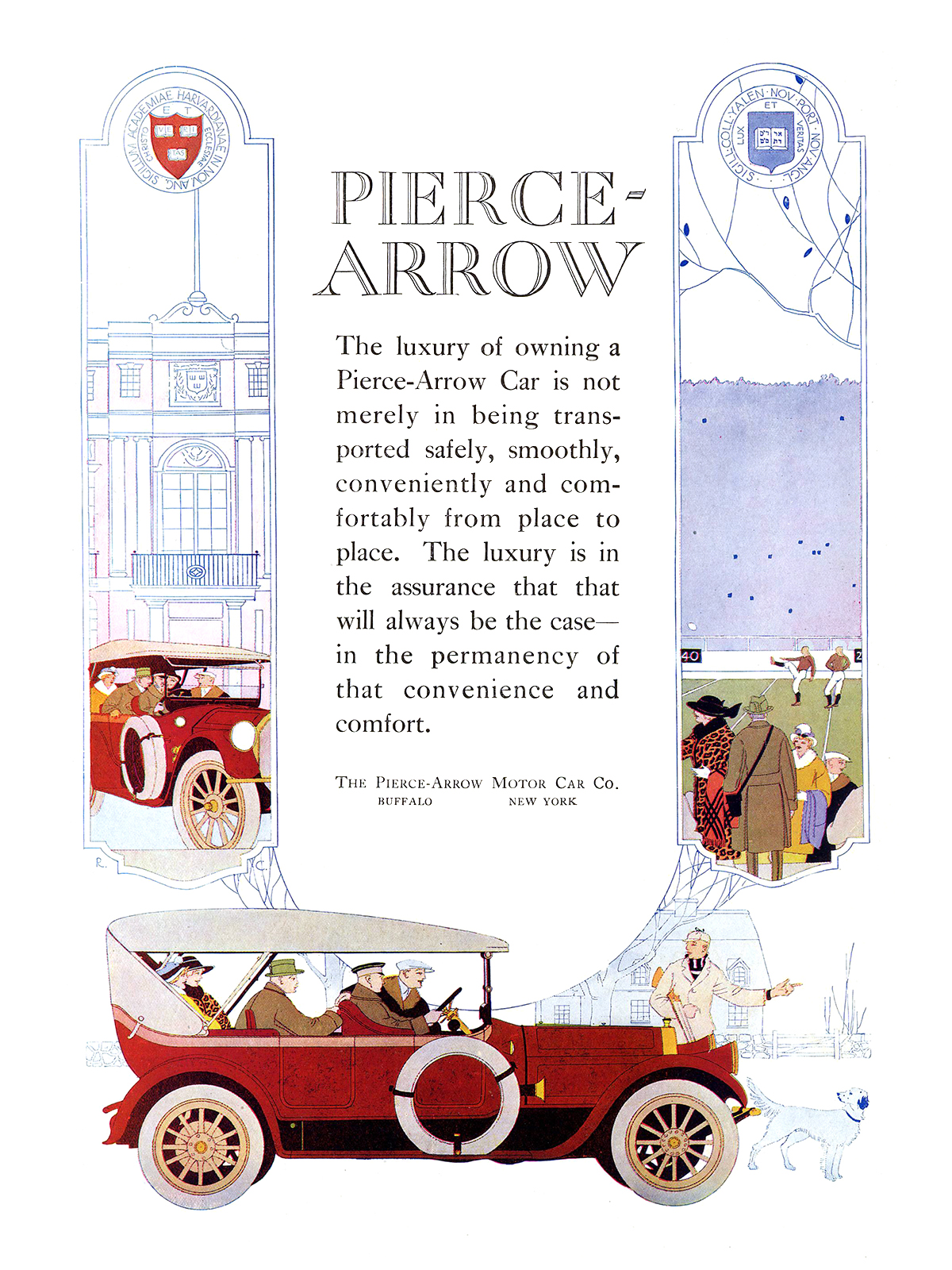 Pierce-Arrow Ad (November, 1914) - Illustrated by Rene Clark