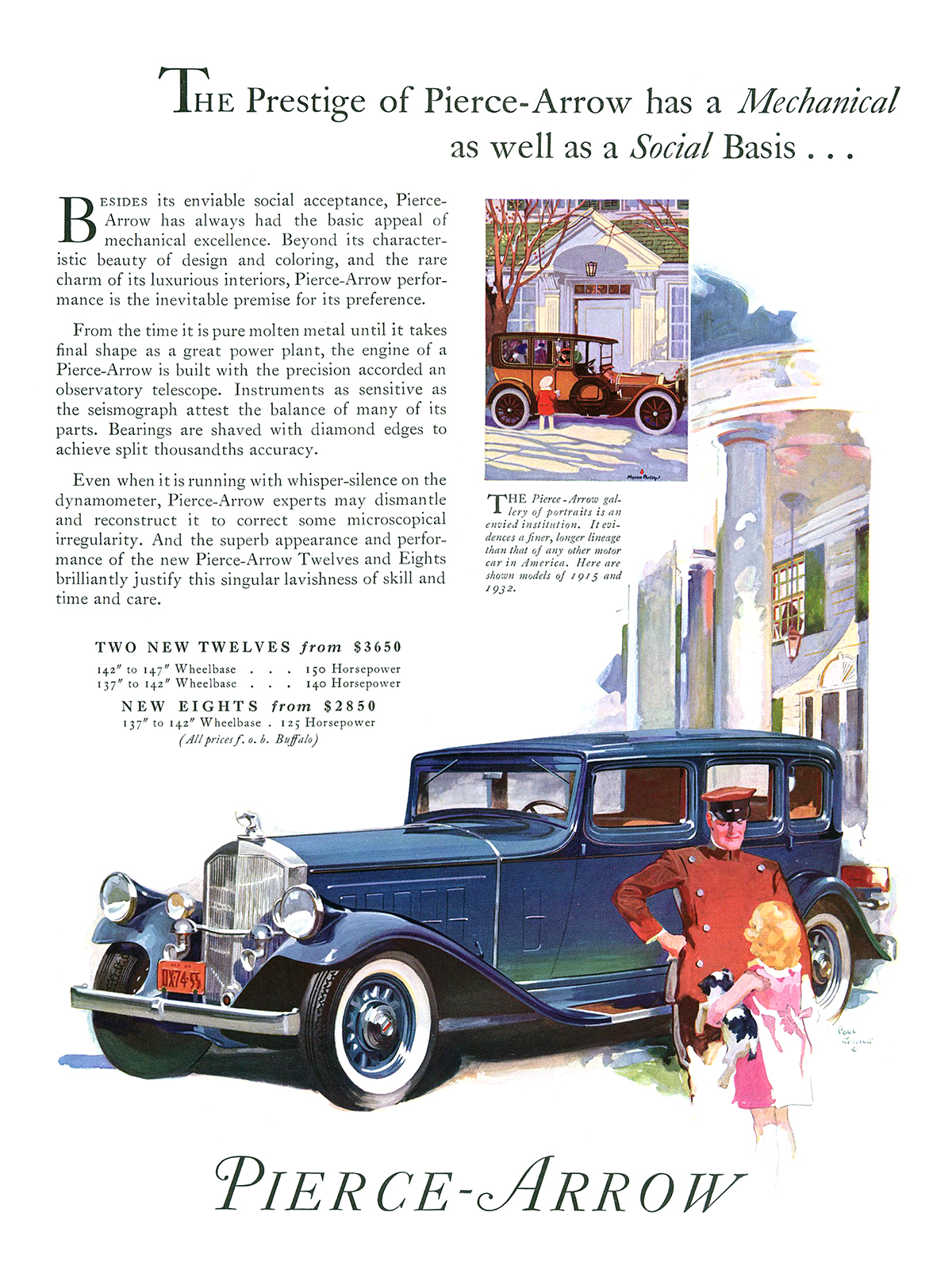 Pierce-Arrow Sedan Ad (April–May, 1932) – Illustrated by Paul Gerding
