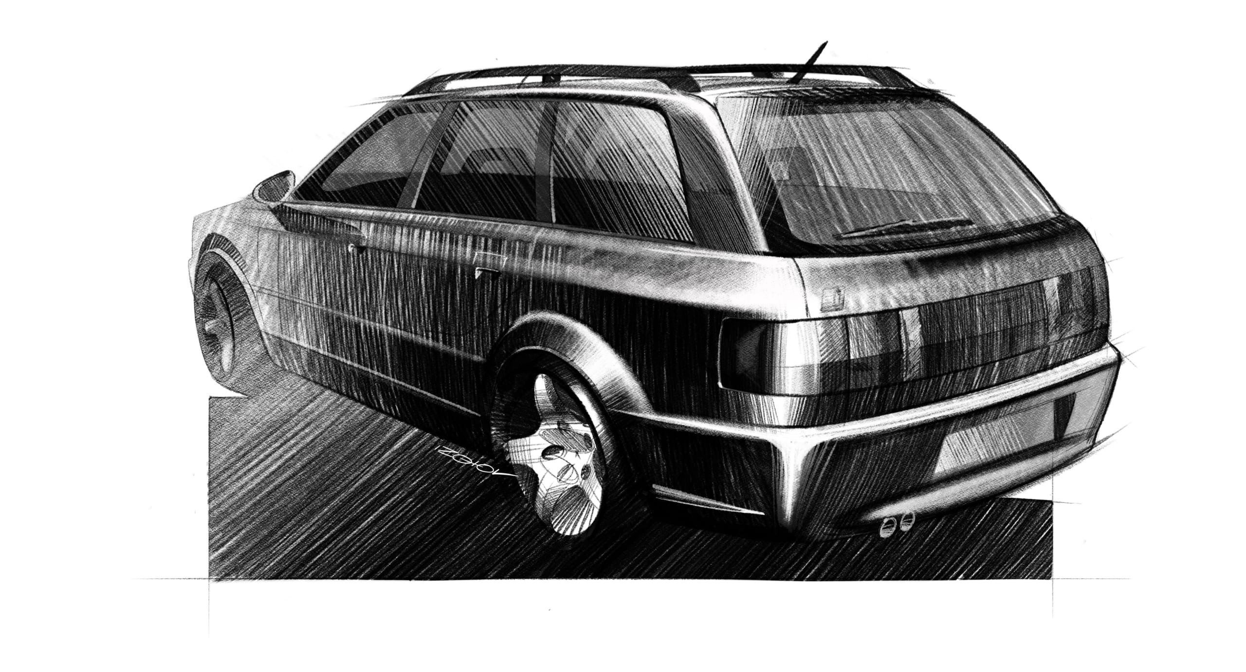 1994 Audi RS 2 – Illustrated by Anton Izotov