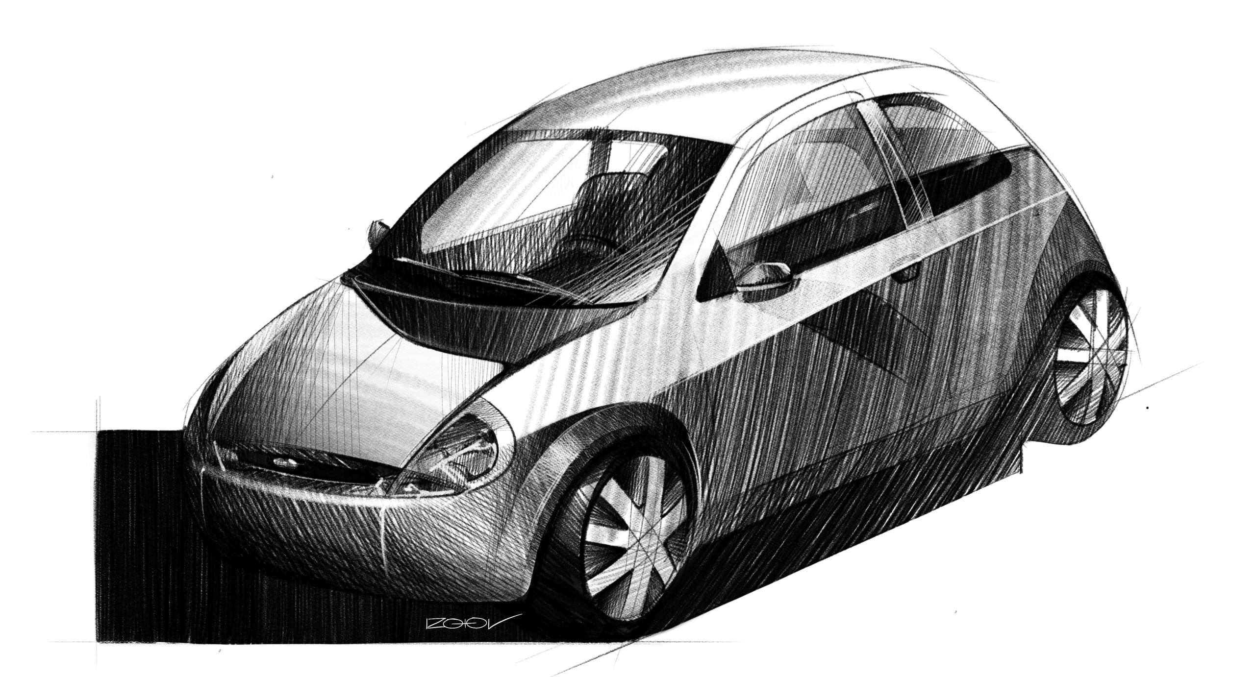 1996 Ford Ka – Illustrated by Anton Izotov