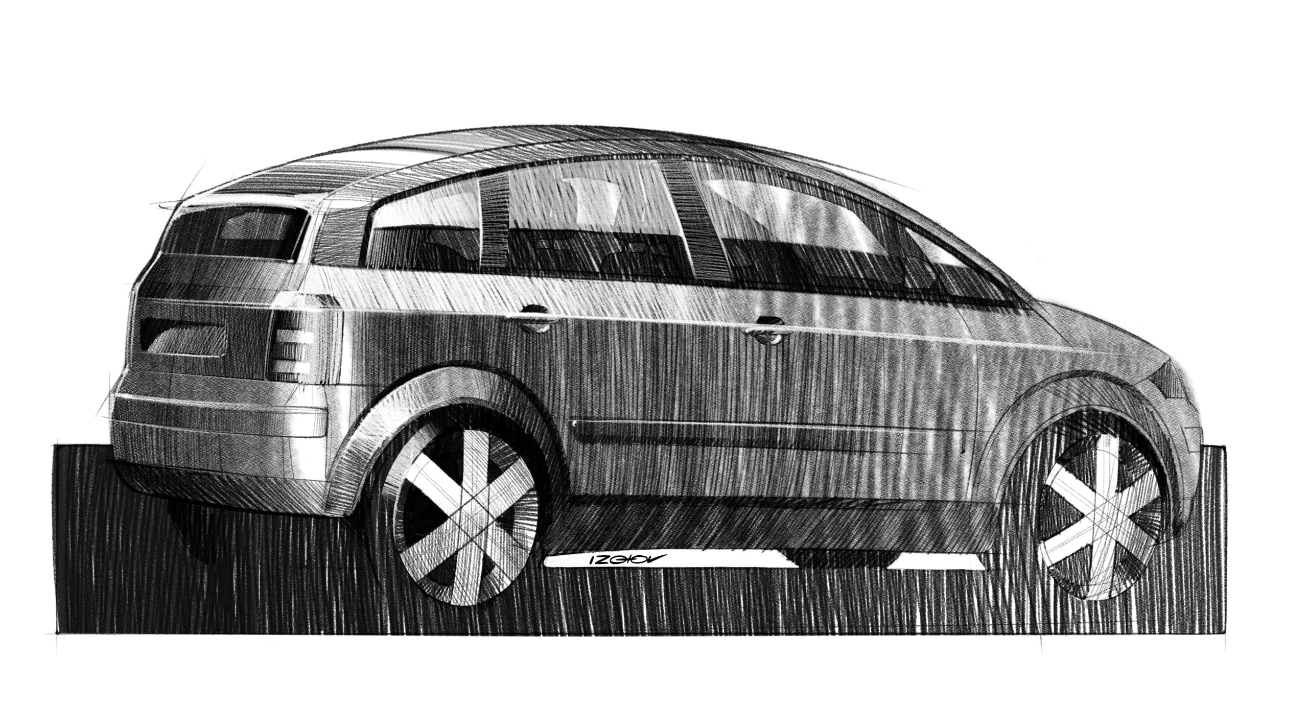 1999 Audi A2 – Illustrated by Anton Izotov