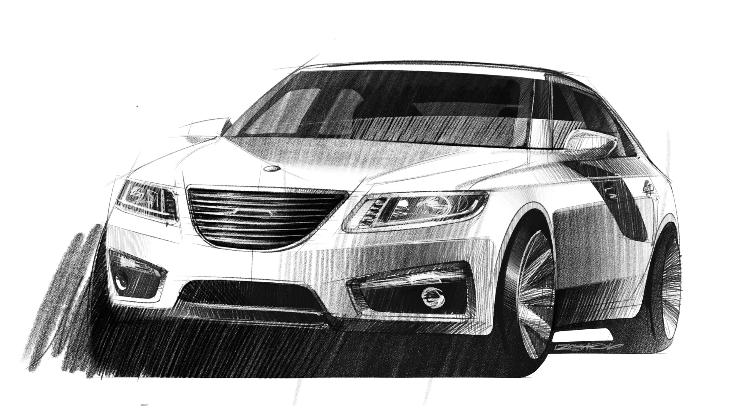 2010 Saab 9-5 – Illustrated by Anton Izotov