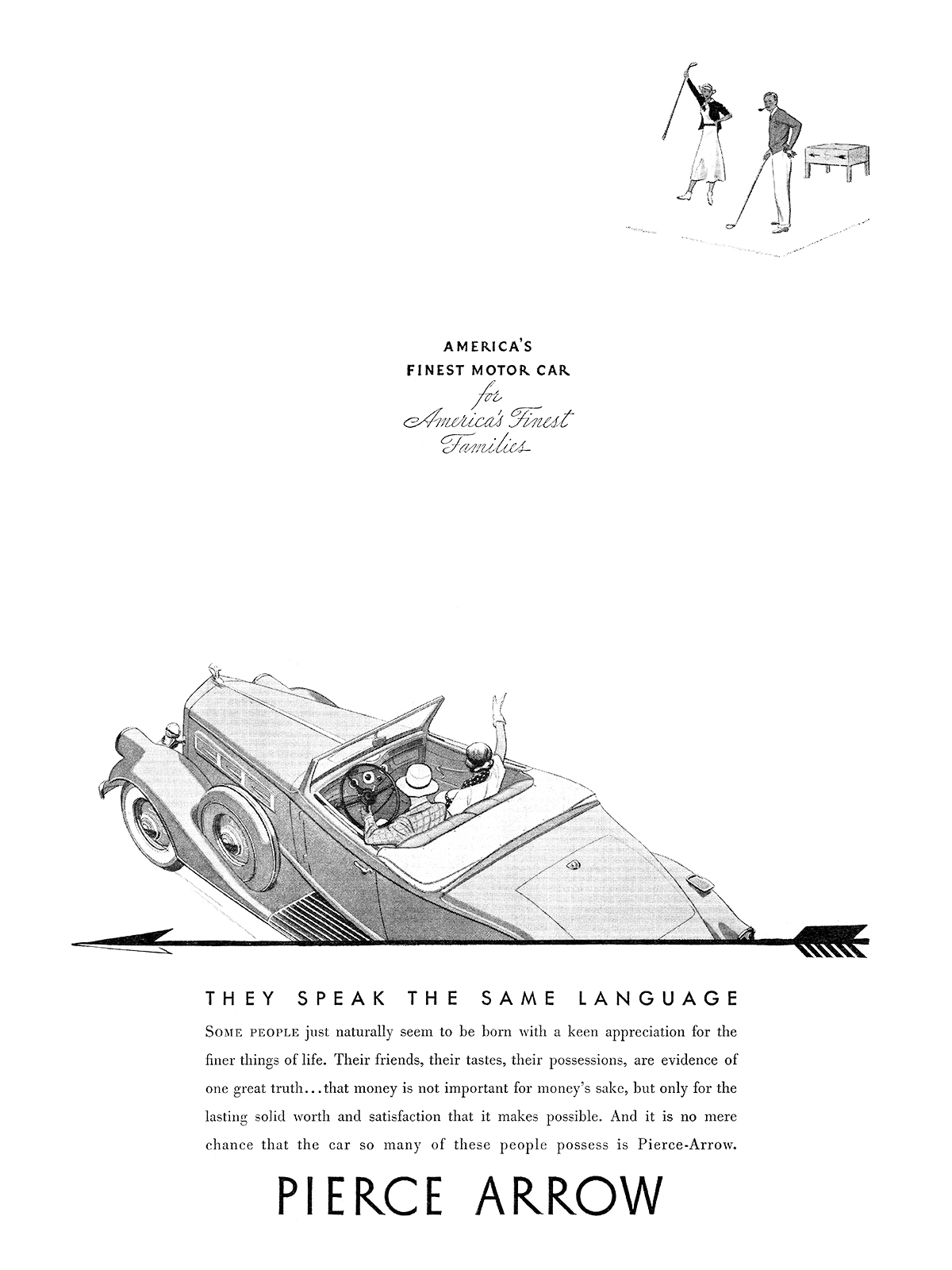 Pierce-Arrow Ad (May–June, 1935) – They Speak The Same Language