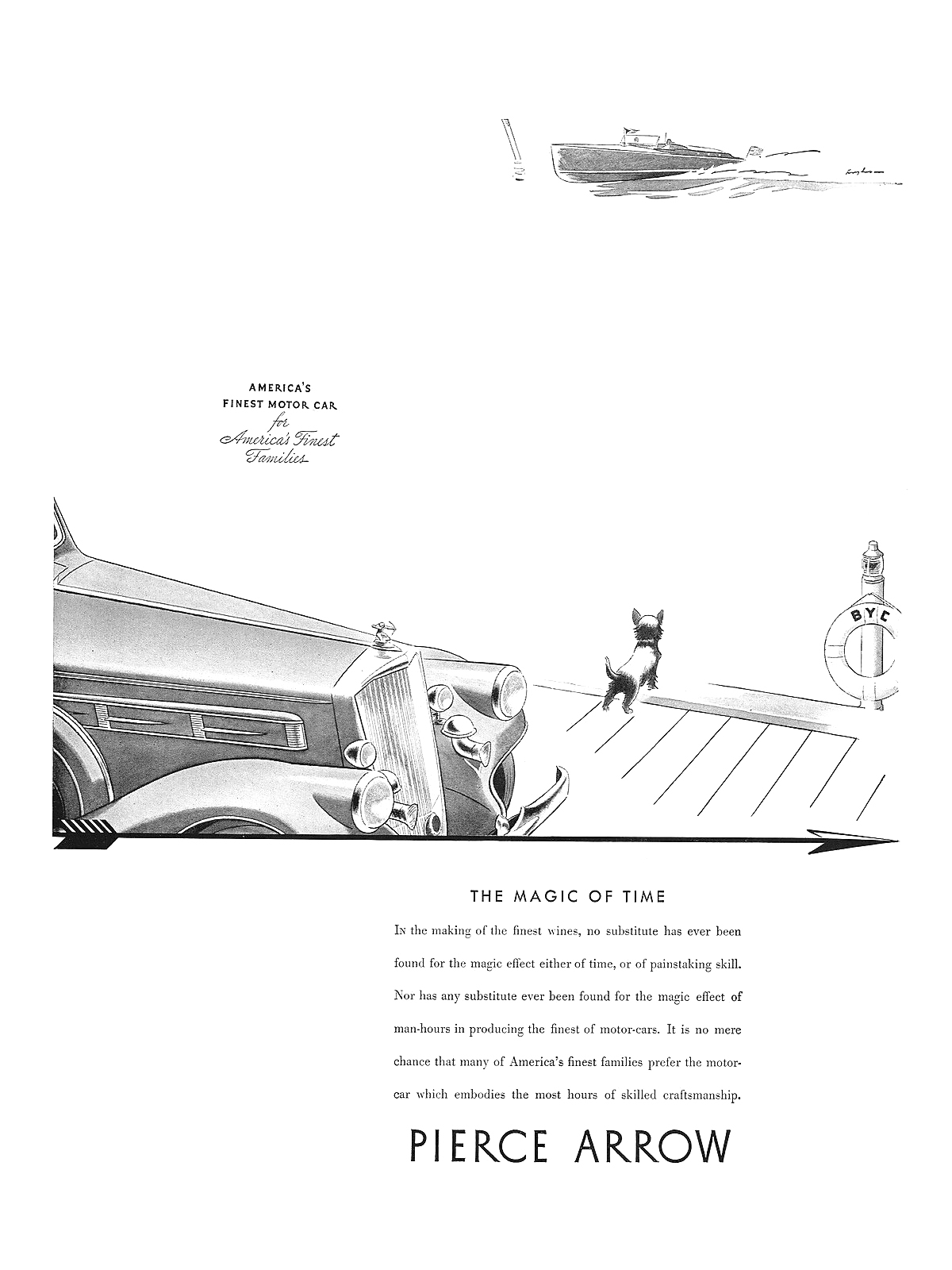 Pierce-Arrow Ad (July, 1935) – The Magic of Time