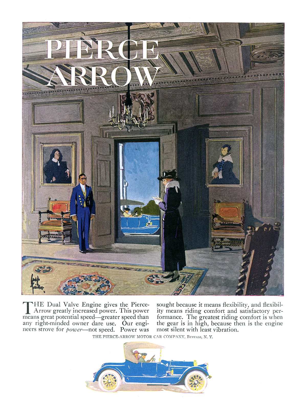 Pierce-Arrow Ad (April, 1919) – Illustrated by Adolph Treidler