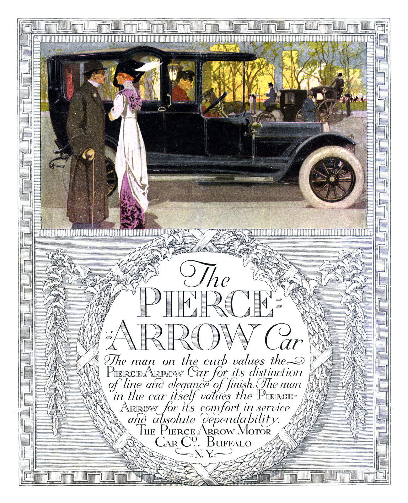 Pierce-Arrow Ad (August, 1912) – Illustrated by Adolph Treidler