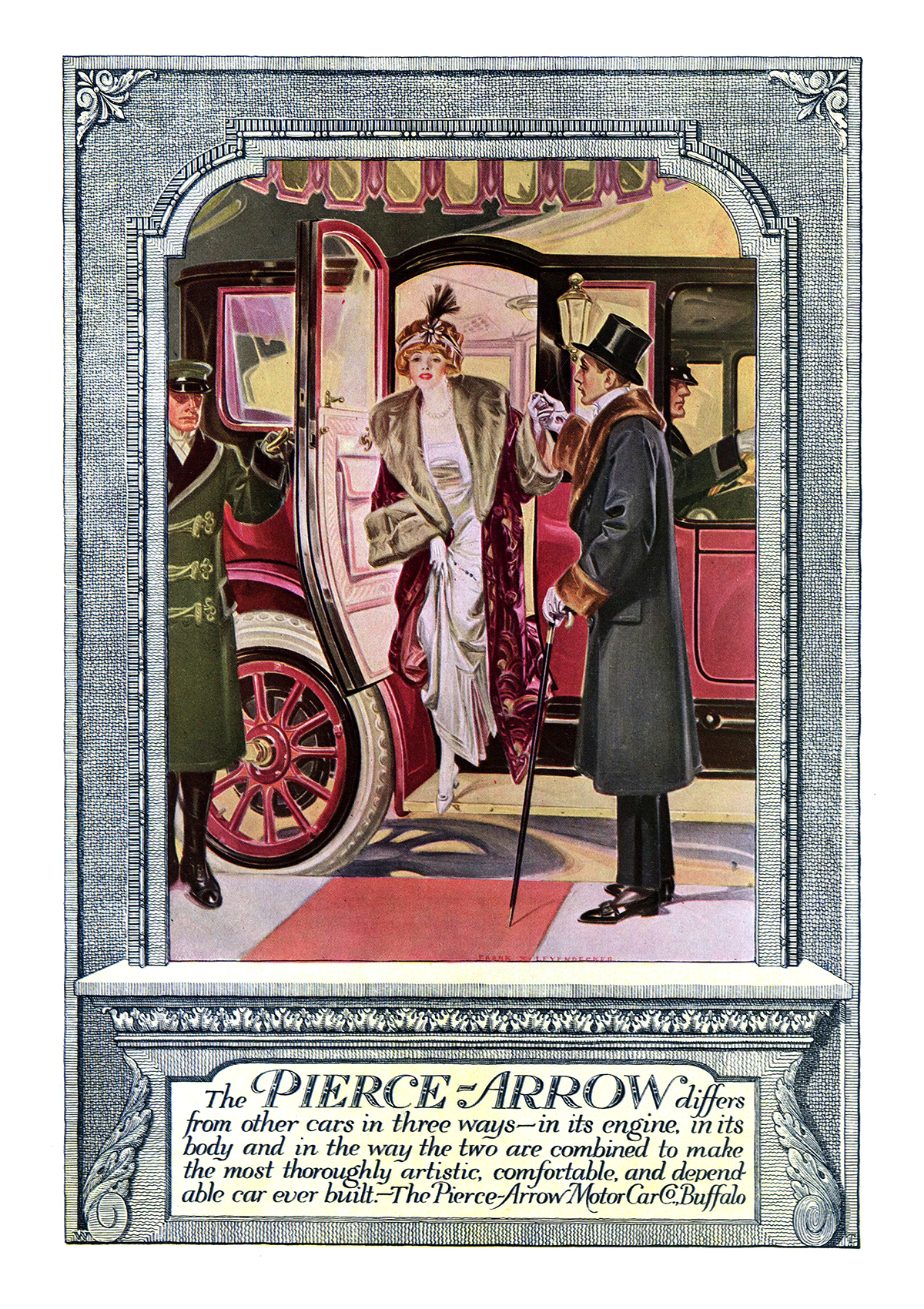 Pierce-Arrow Ad (December, 1912) – Illustrated by Frank Xavier Leyendecker