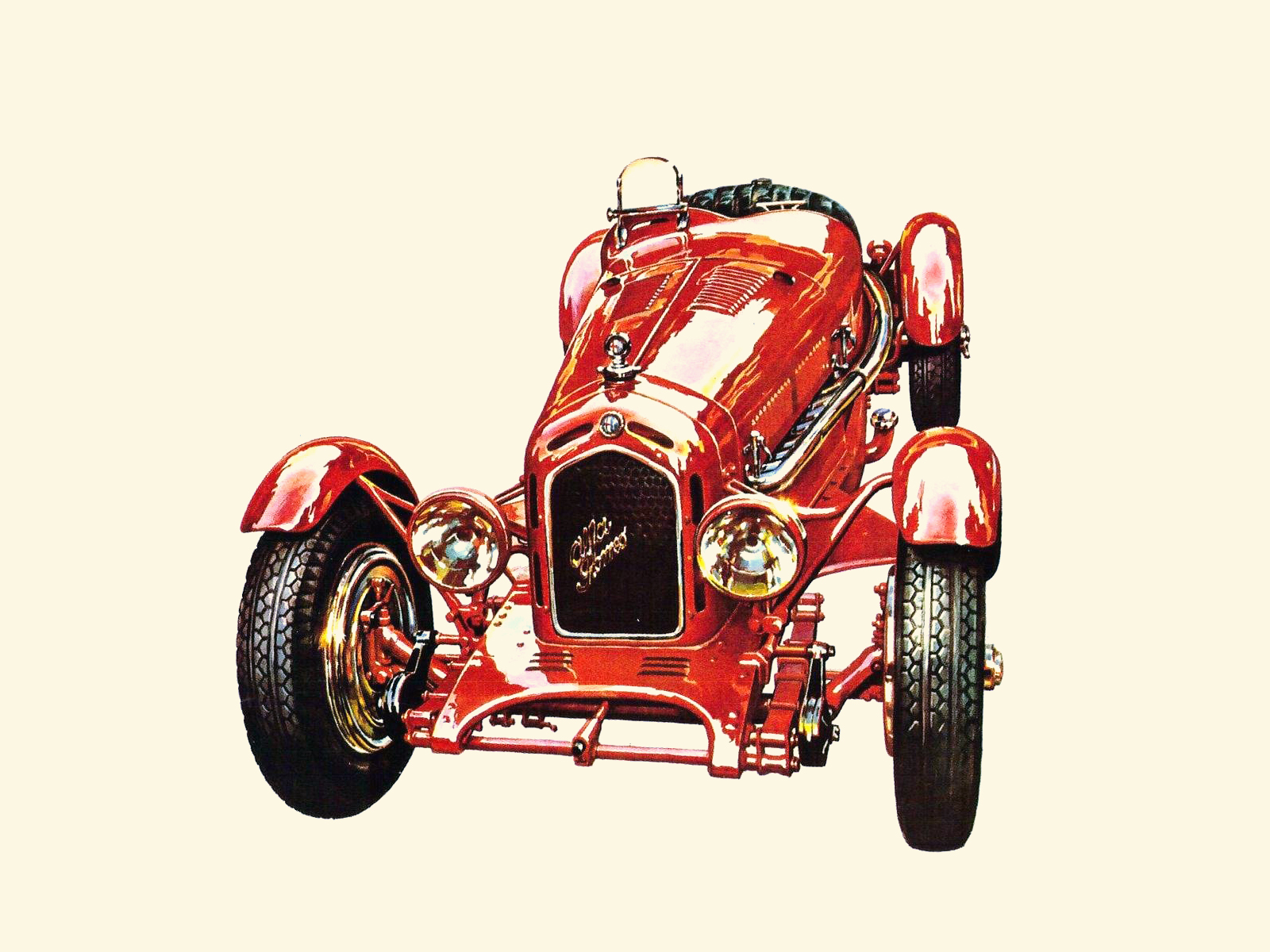 1932 Alfa Romeo 8C 2300 Monza – Illustrated by Alfredo De la María