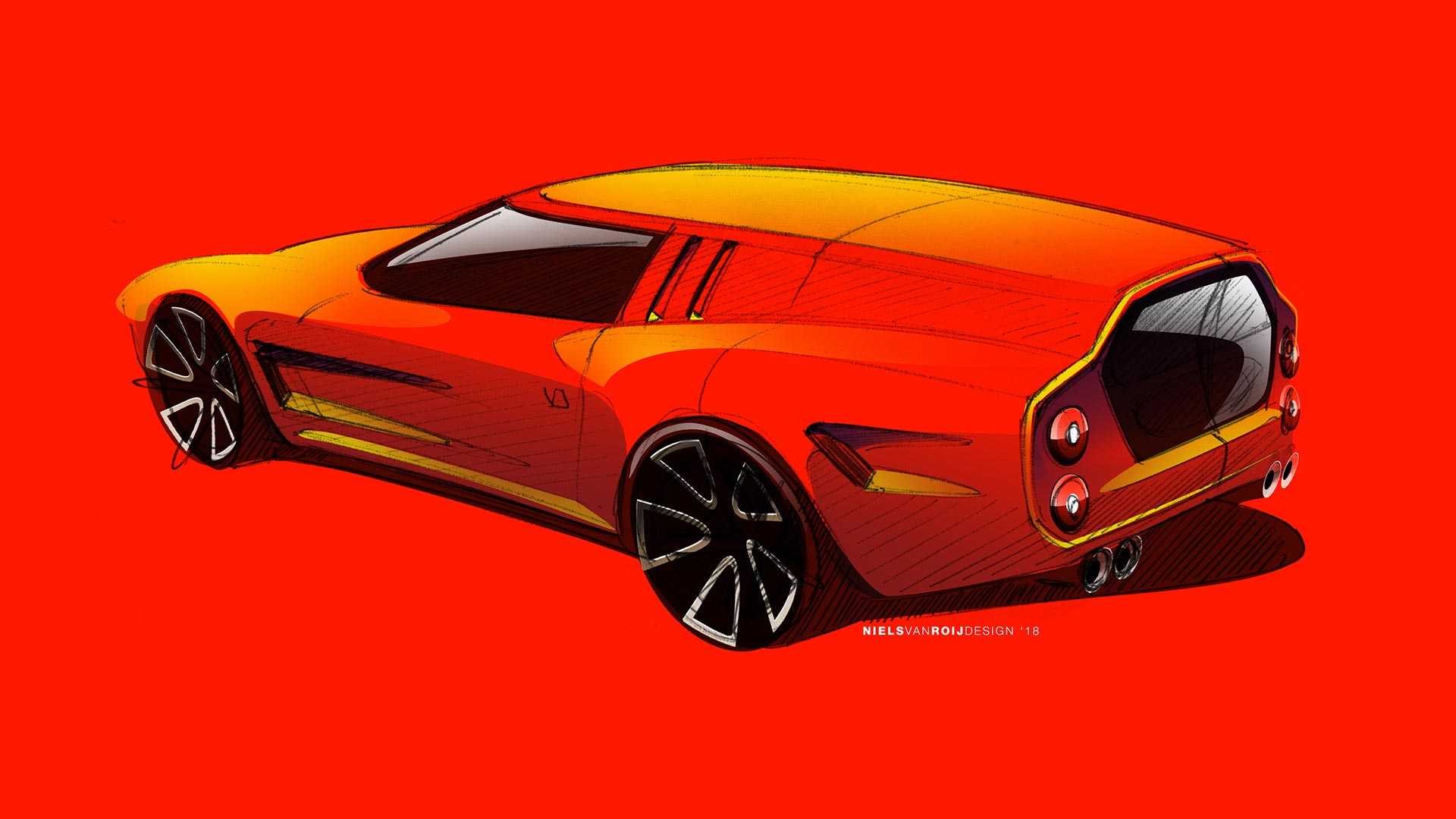 Ferrari Breadvan Homage by Niels van Roij Design – Design Sketch, 2018