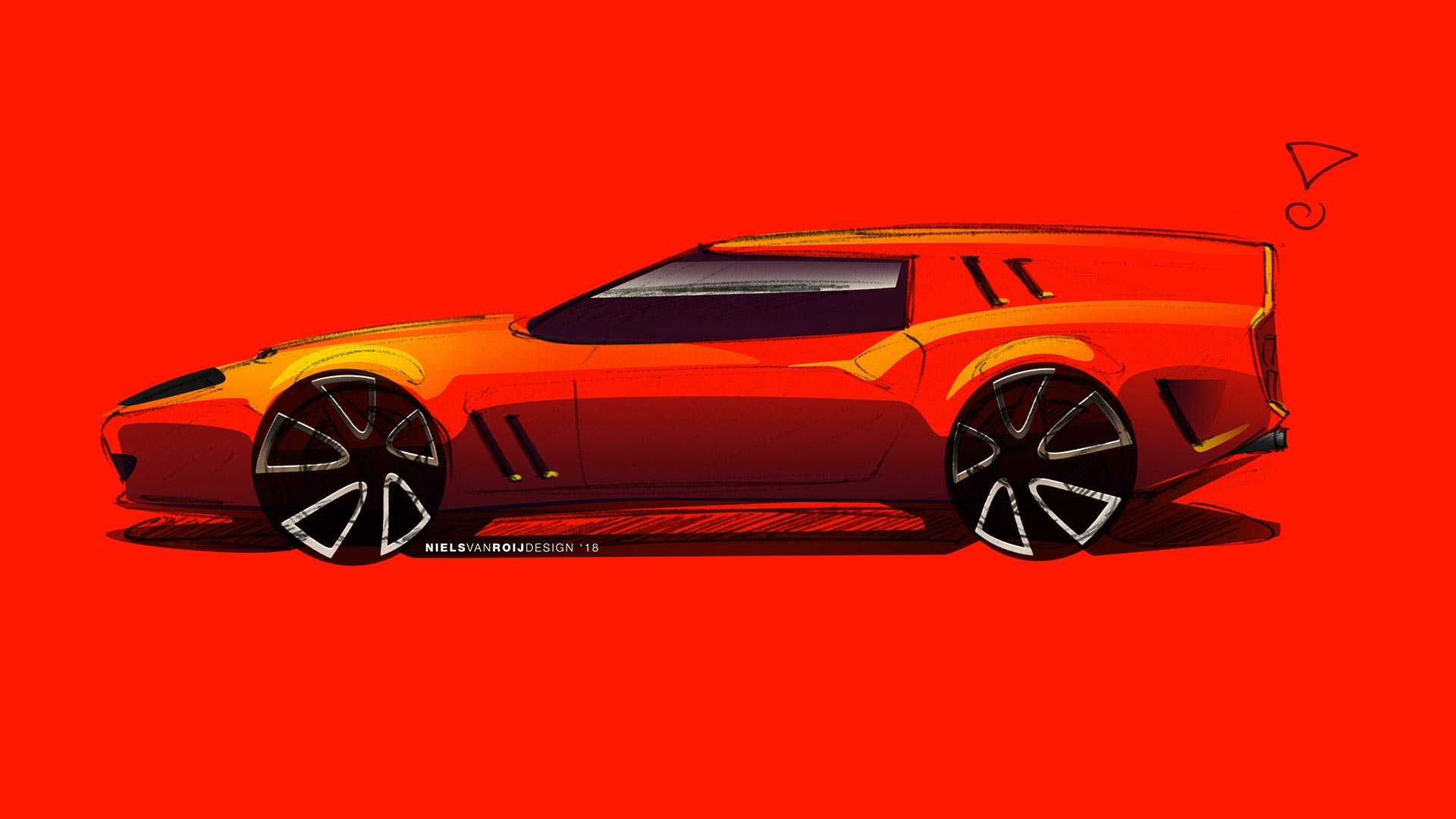 Ferrari Breadvan Homage by Niels van Roij Design – Design Sketch, 2018