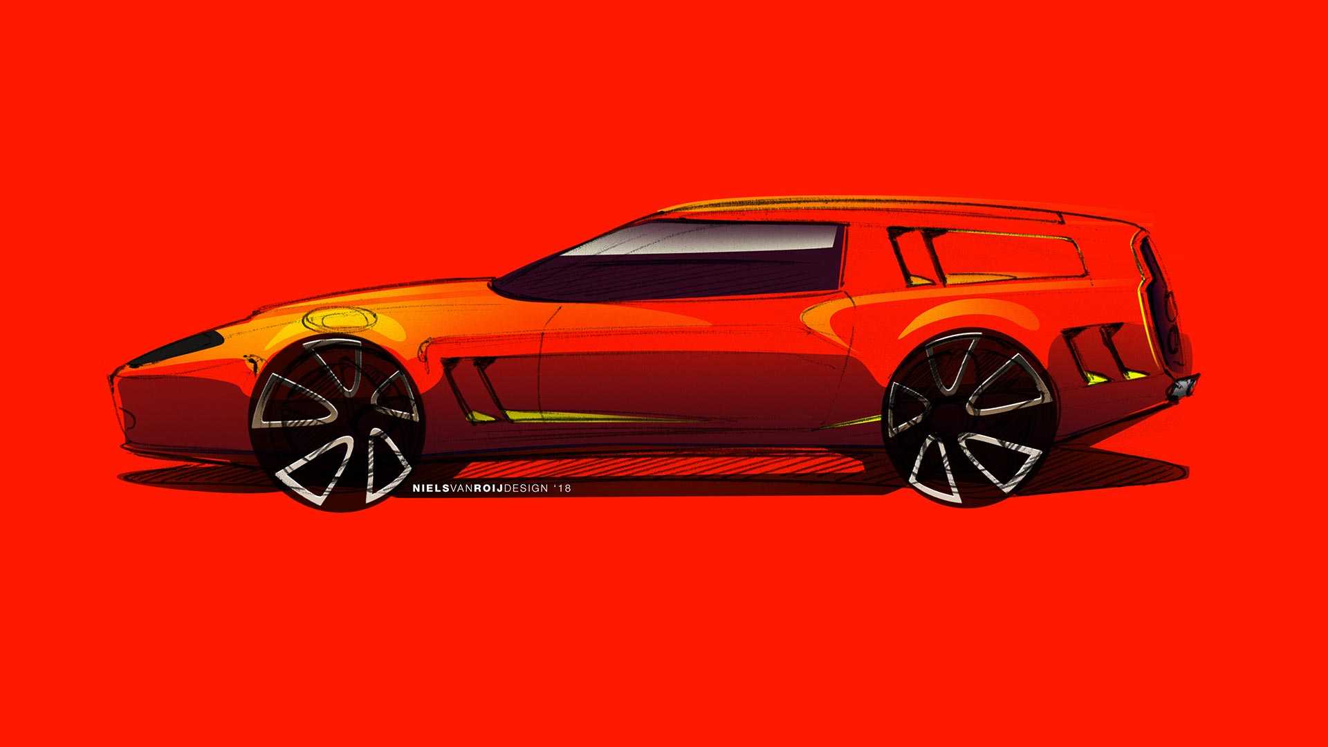Ferrari Breadvan Homage by Niels van Roij Design – Design Sketch, 2018