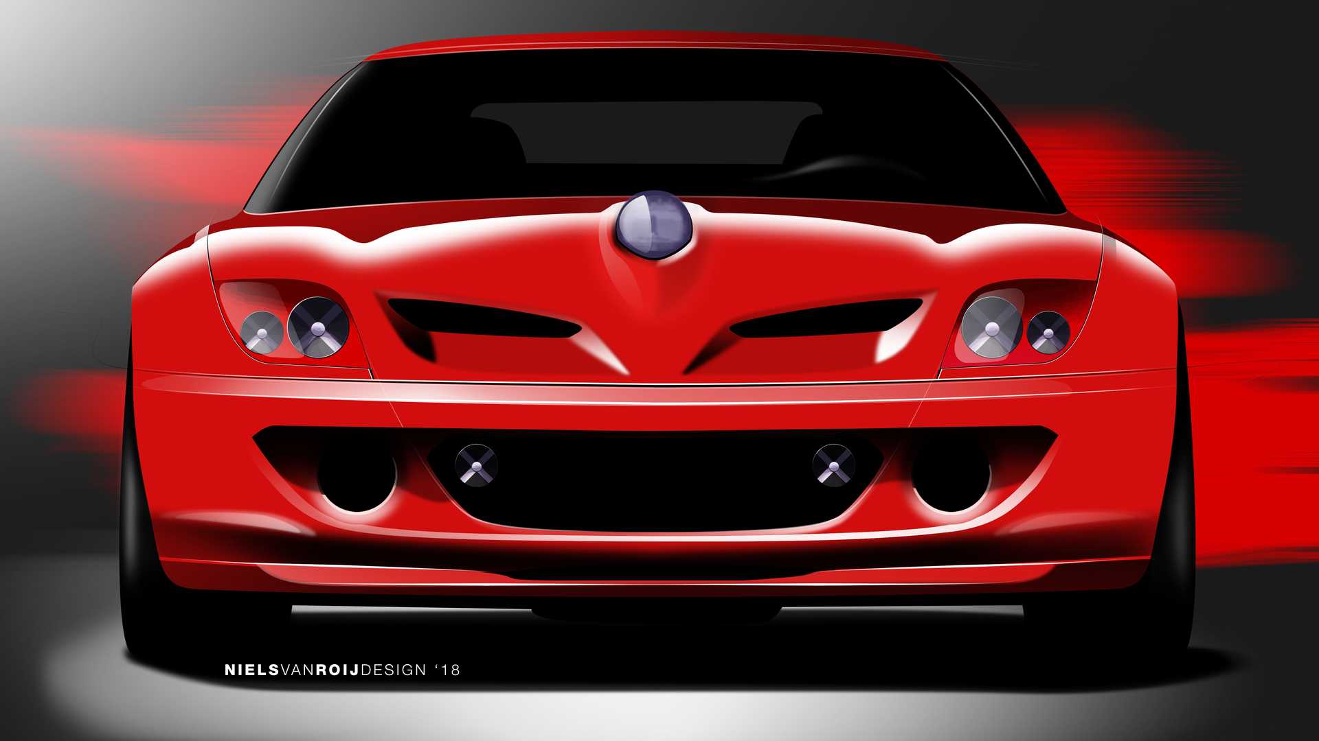 Ferrari Breadvan Homage by Niels van Roij Design – Design Sketch, 2018