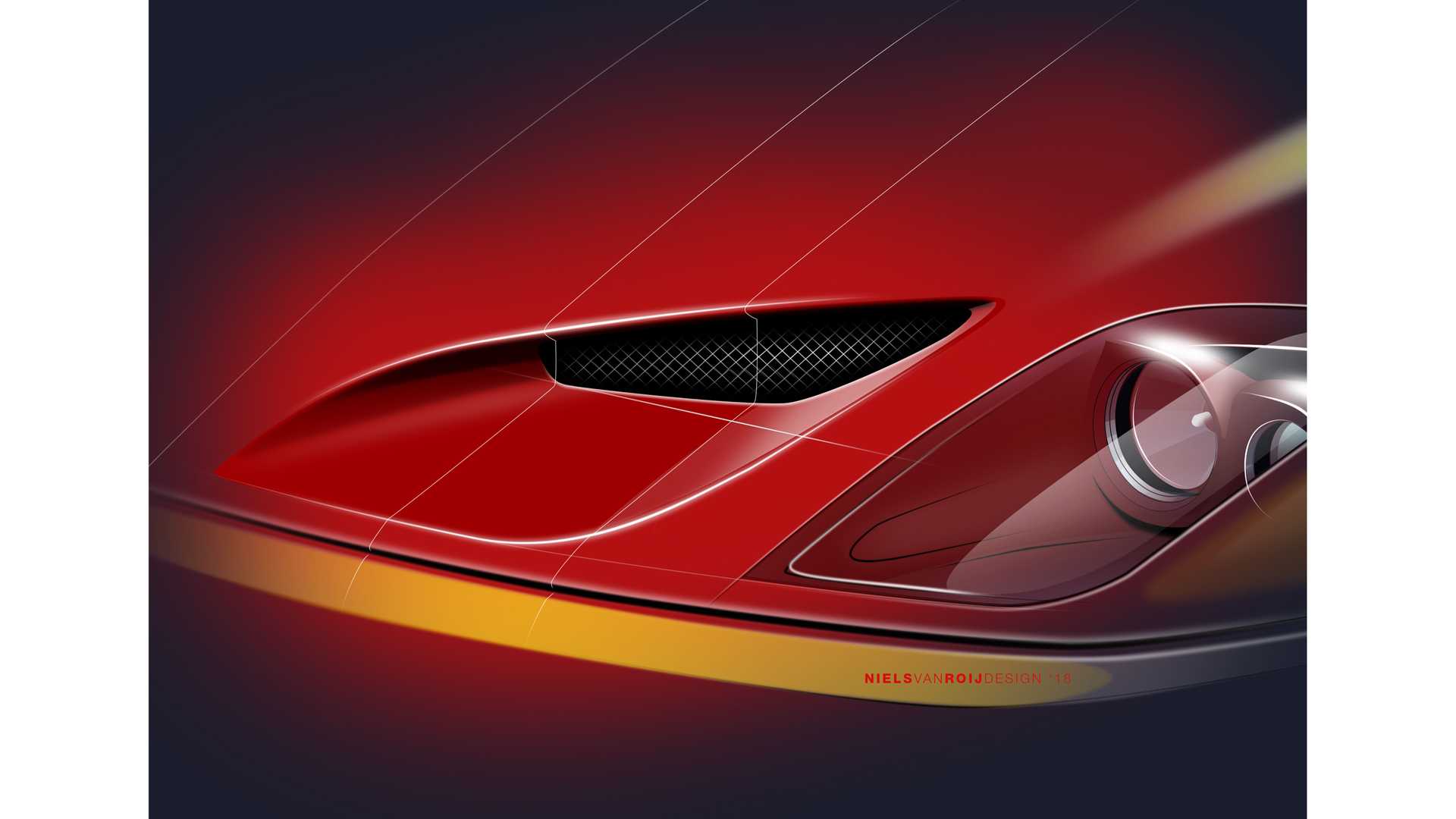 Ferrari Breadvan Homage by Niels van Roij Design – Design Sketch, 2018