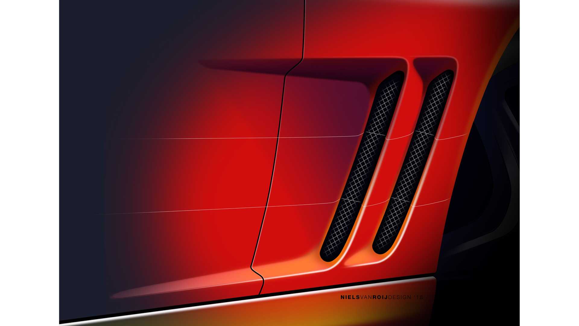 Ferrari Breadvan Homage by Niels van Roij Design – Design Sketch, 2018