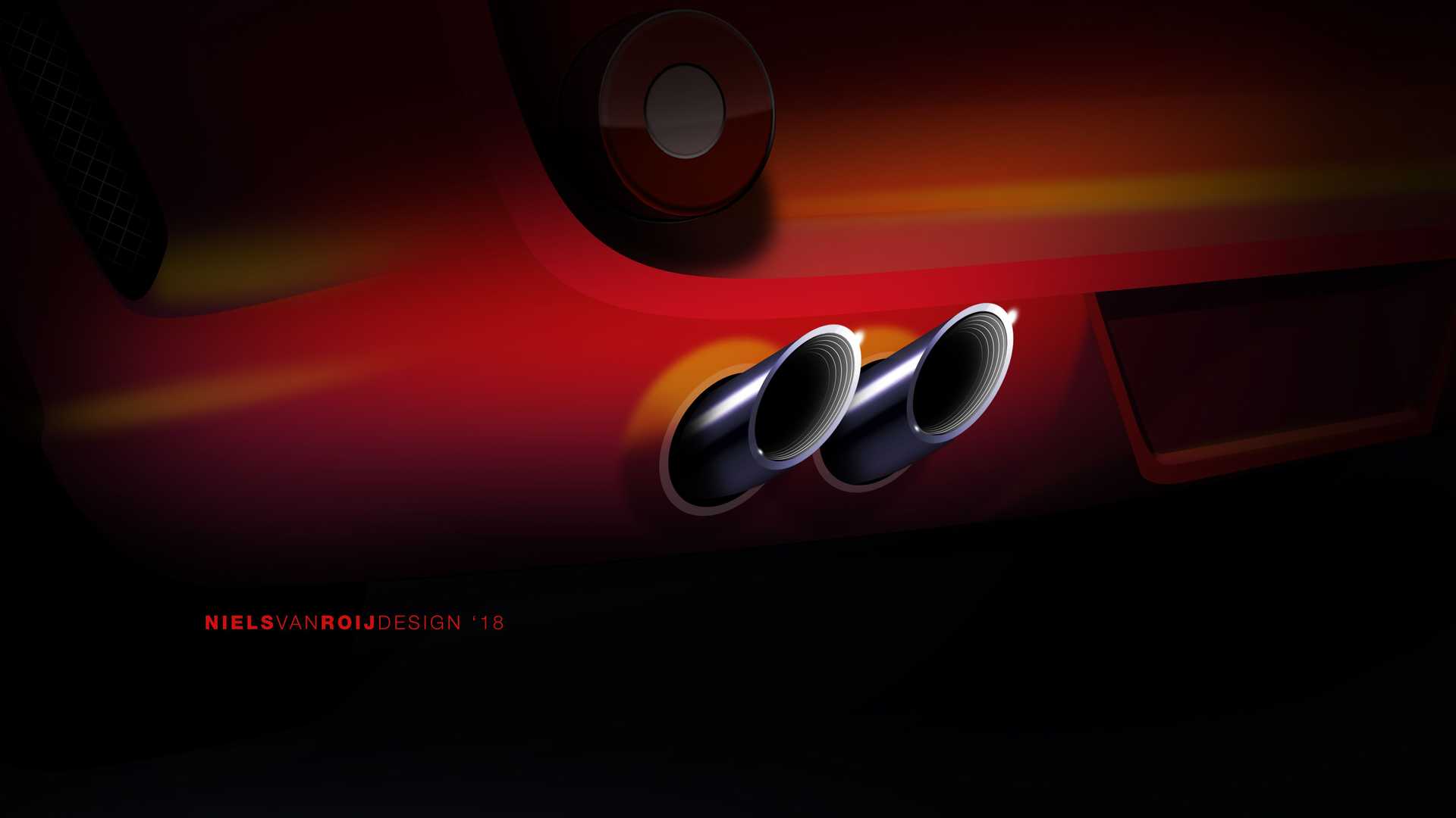 Ferrari Breadvan Homage by Niels van Roij Design – Design Sketch, 2018