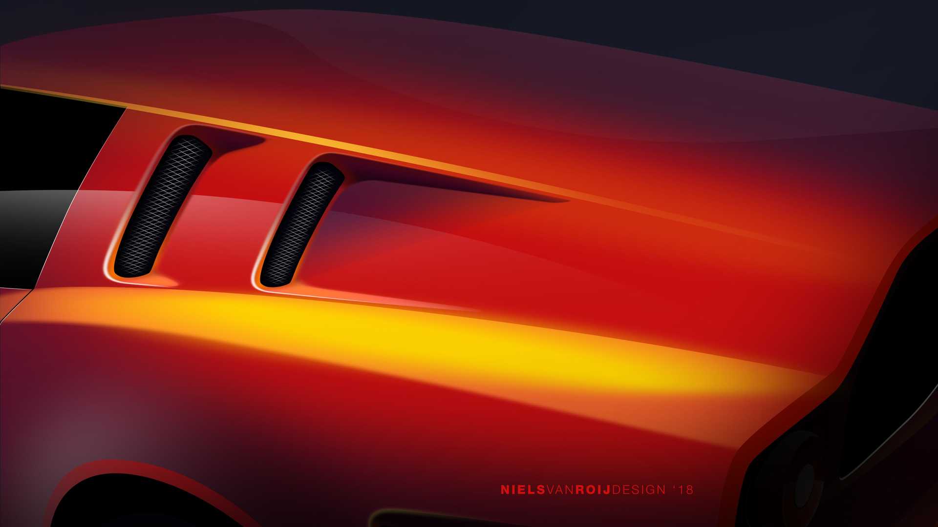 Ferrari Breadvan Homage by Niels van Roij Design – Design Sketch, 2018