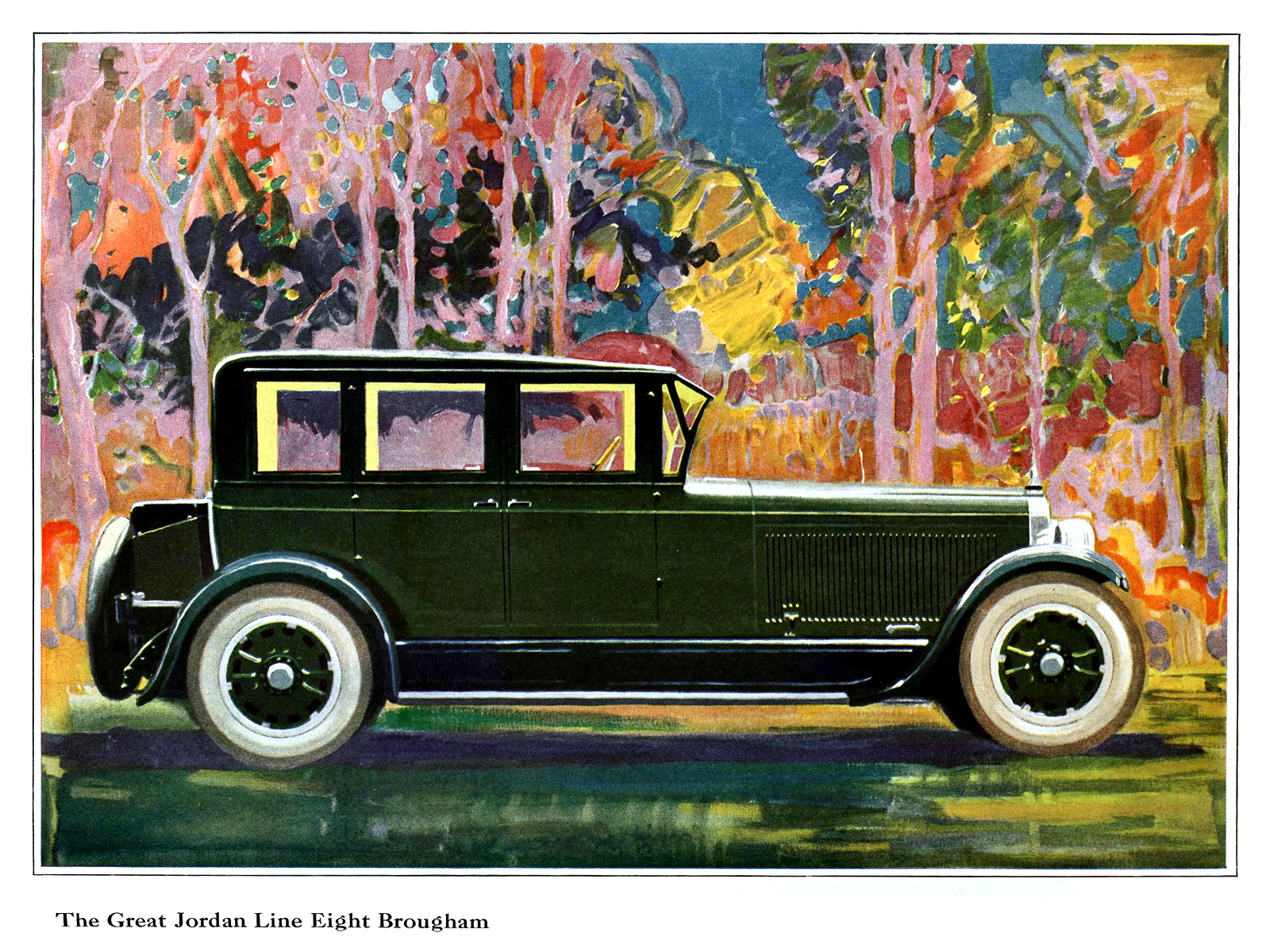 The Great Jordan Line Eight Brougham Ad (January, 1925)