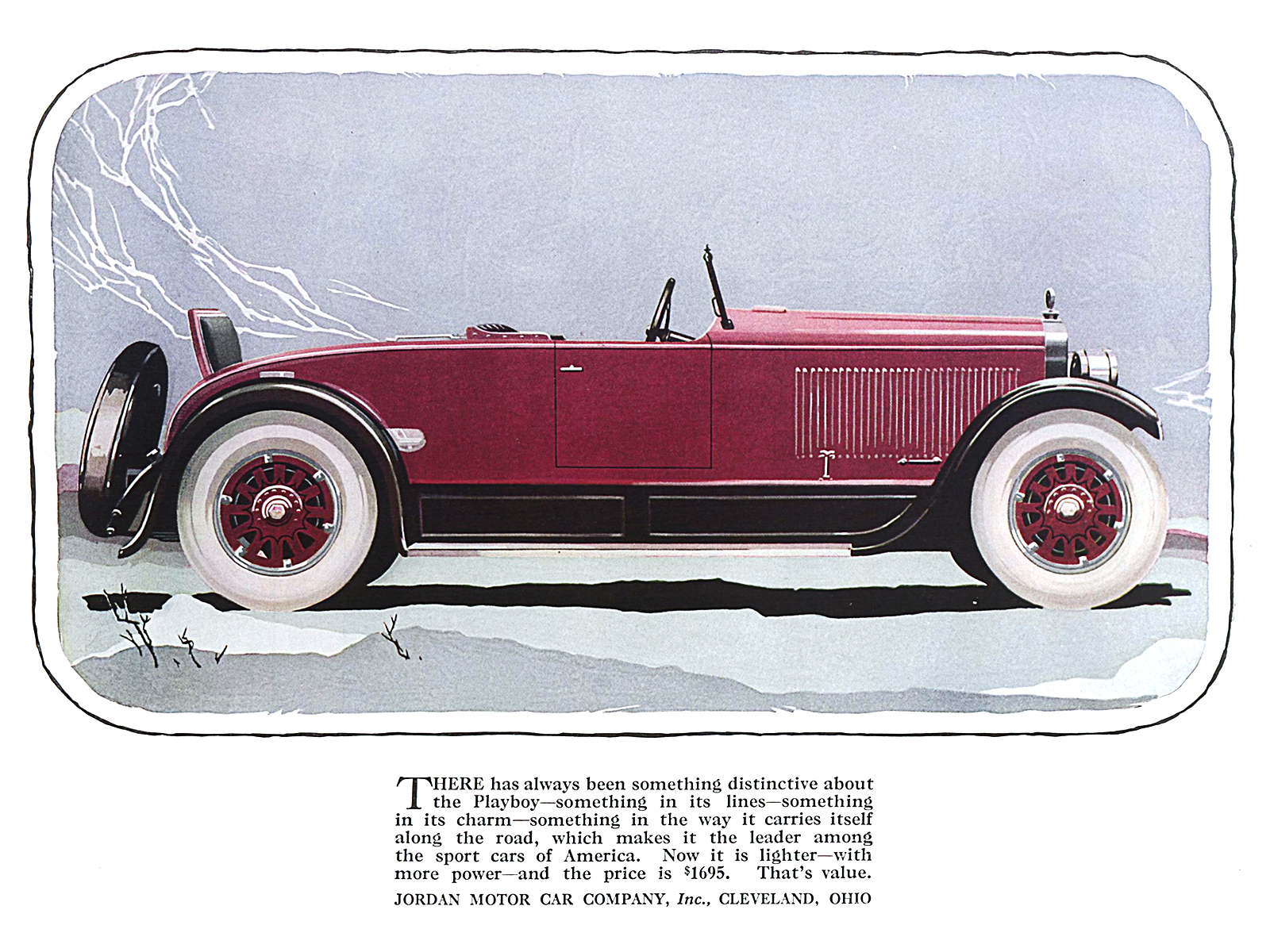 Jordan Playboy Roadster Ad (January, 1926)